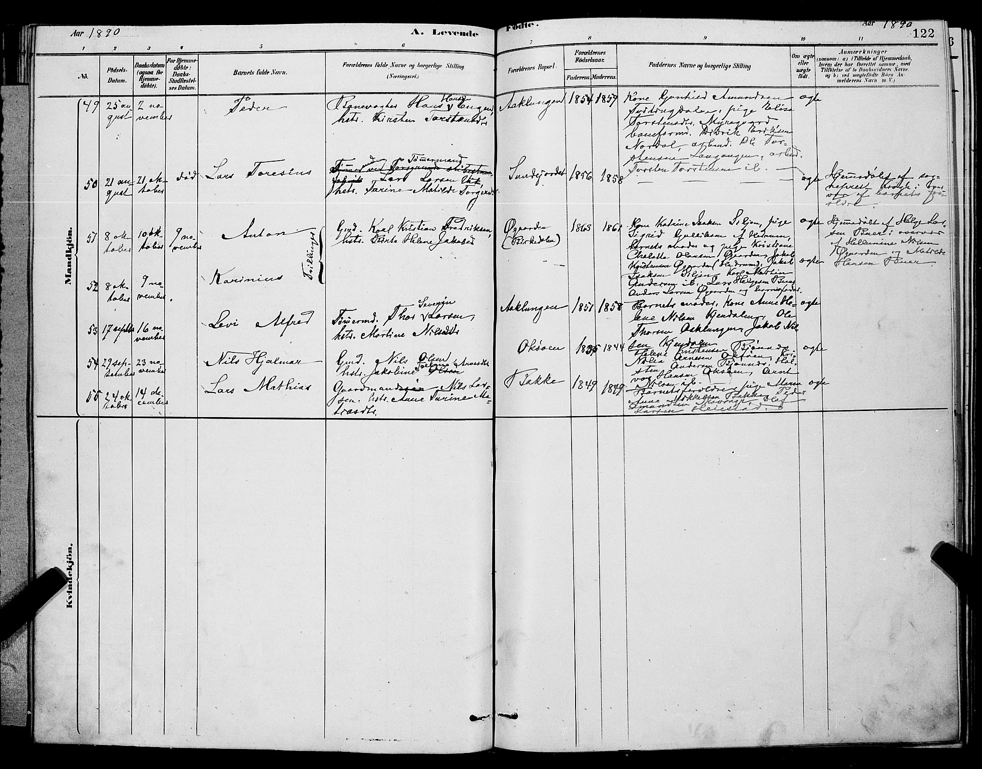 Eidanger kirkebøker, AV/SAKO-A-261/G/Ga/L0002: Parish register (copy) no. 2, 1879-1892, p. 122