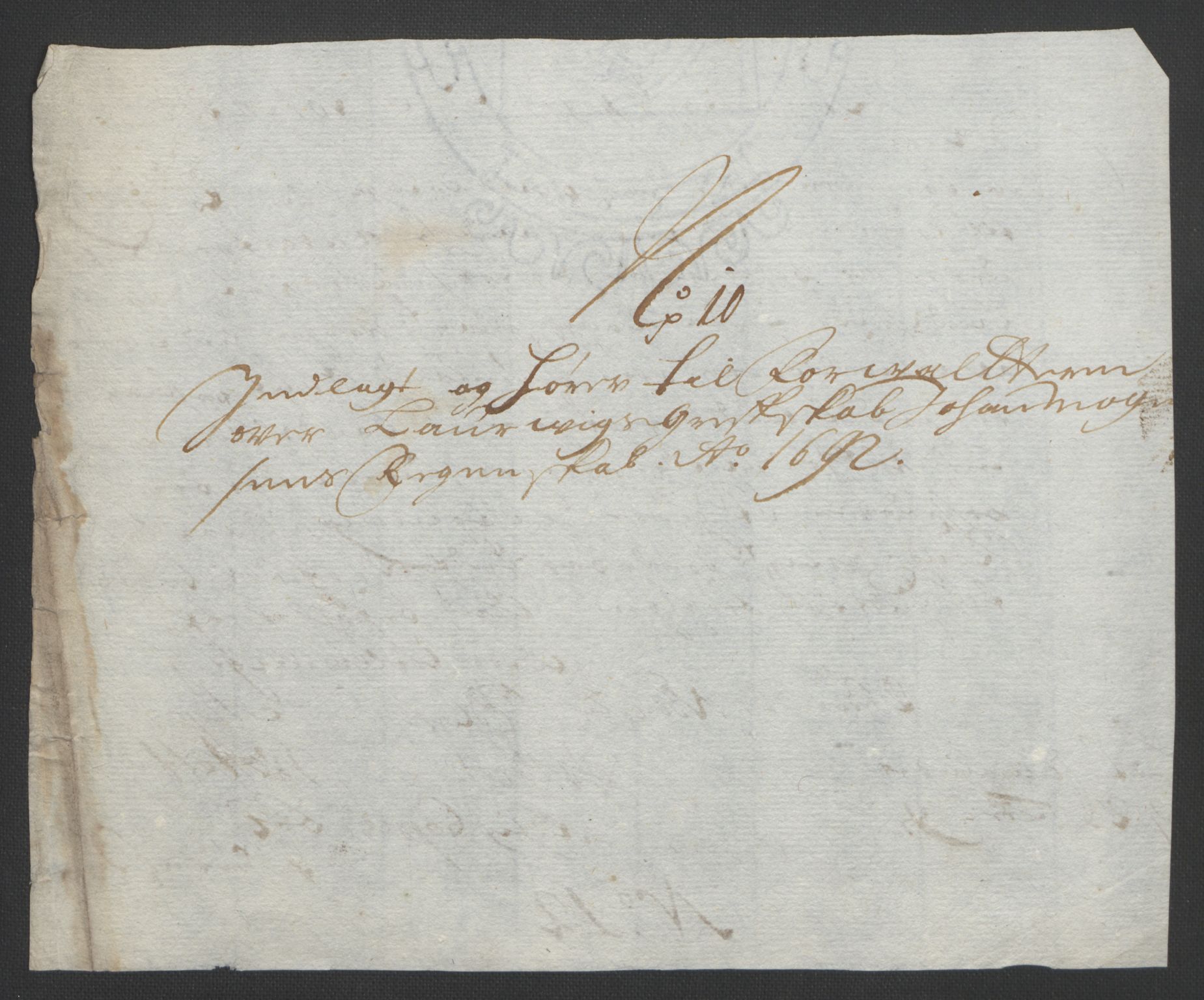 Rentekammeret inntil 1814, Reviderte regnskaper, Fogderegnskap, AV/RA-EA-4092/R33/L1973: Fogderegnskap Larvik grevskap, 1692, p. 224