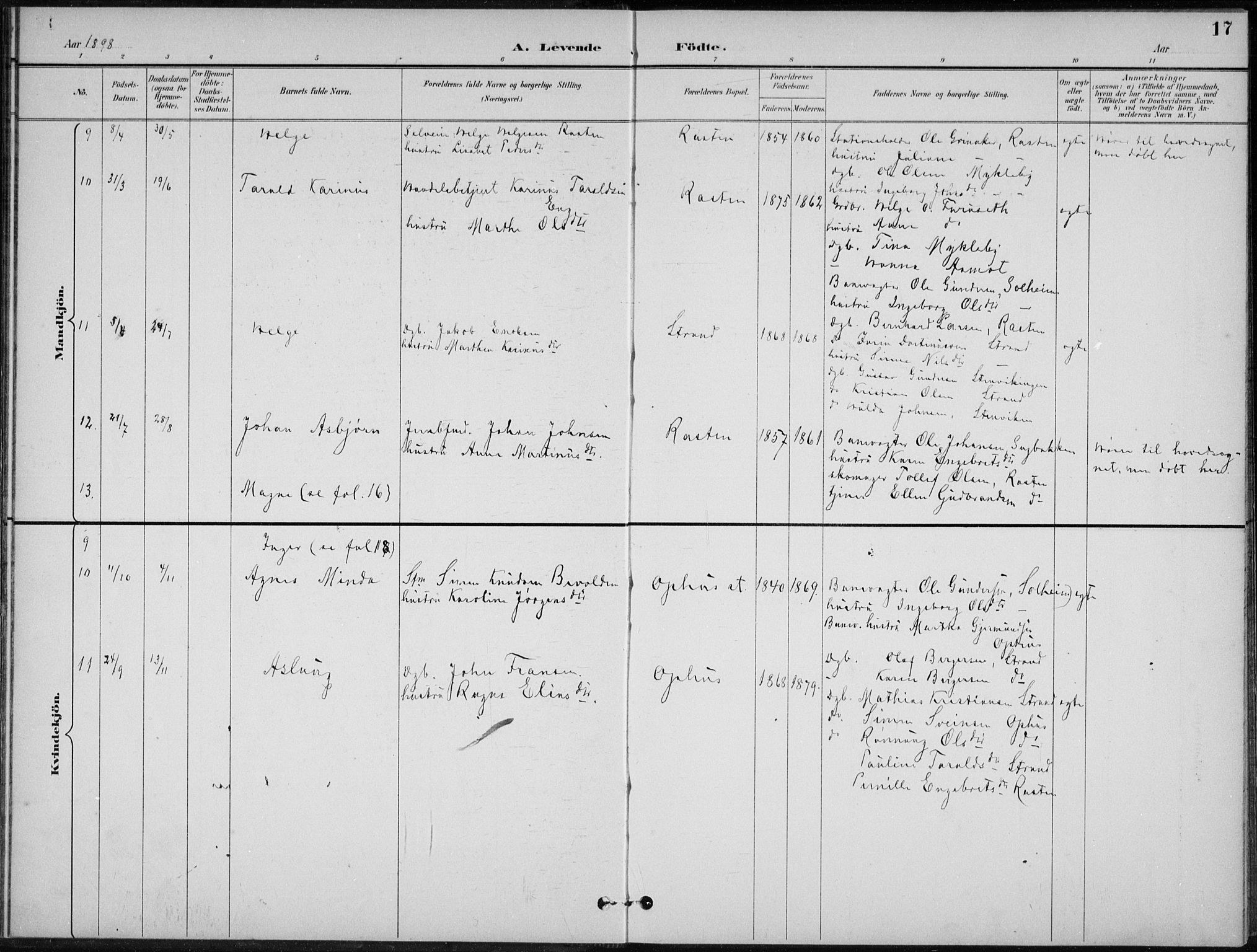 Stor-Elvdal prestekontor, AV/SAH-PREST-052/H/Ha/Hab/L0004: Parish register (copy) no. 4, 1895-1938, p. 17