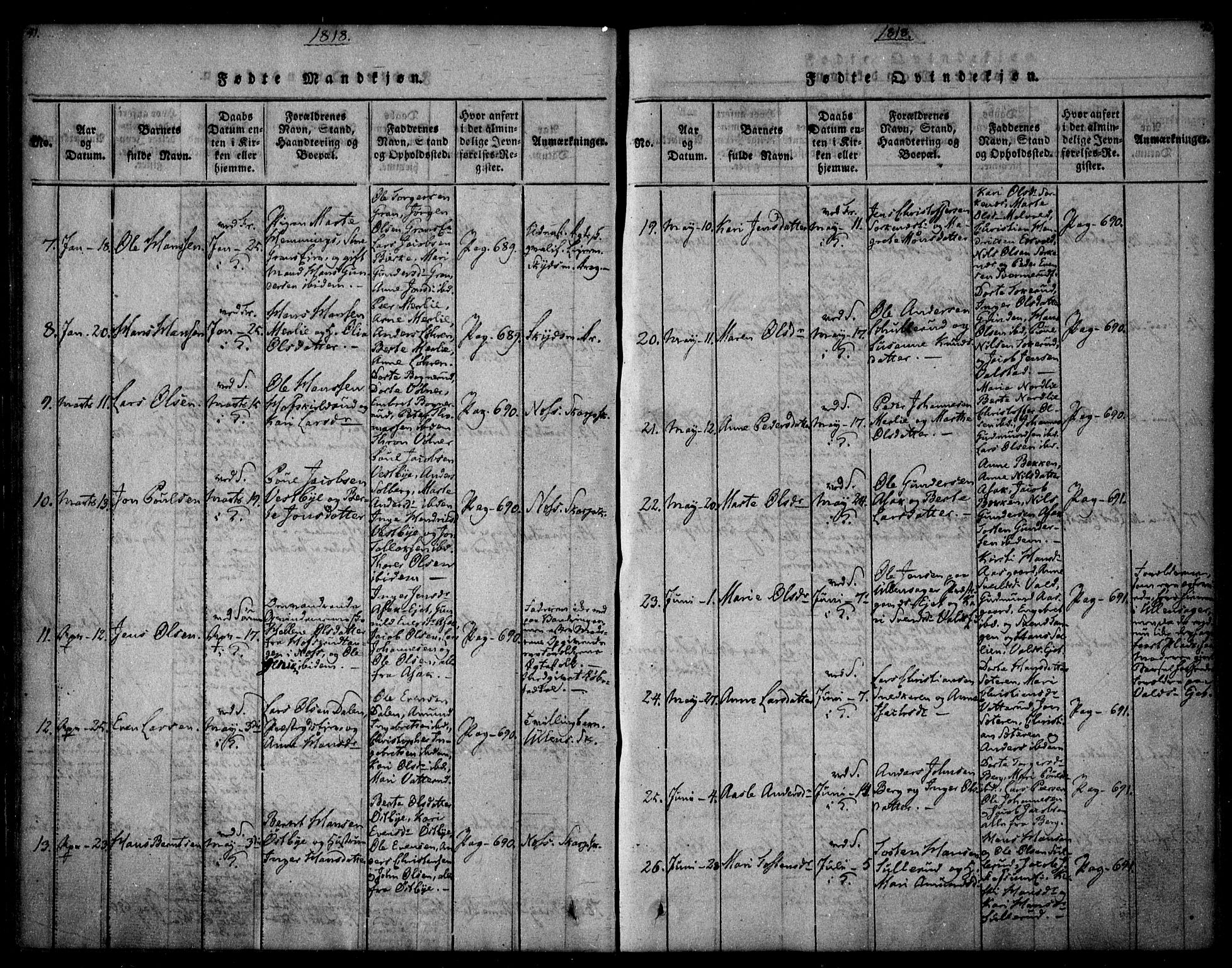 Sørum prestekontor Kirkebøker, AV/SAO-A-10303/F/Fa/L0003: Parish register (official) no. I 3, 1814-1829, p. 41-42