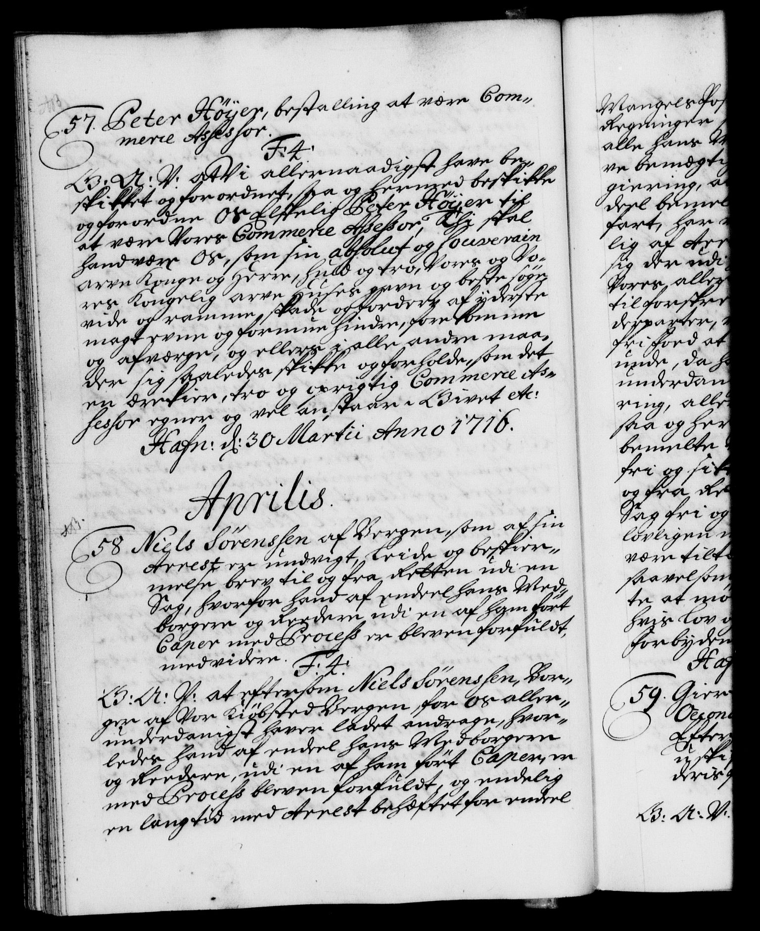 Danske Kanselli 1572-1799, AV/RA-EA-3023/F/Fc/Fca/Fcaa/L0022: Norske registre, 1716-1719, p. 29b