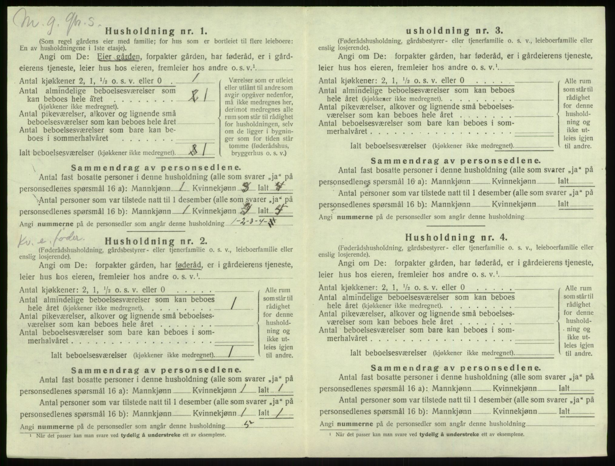 SAB, 1920 census for Lindås, 1920, p. 484