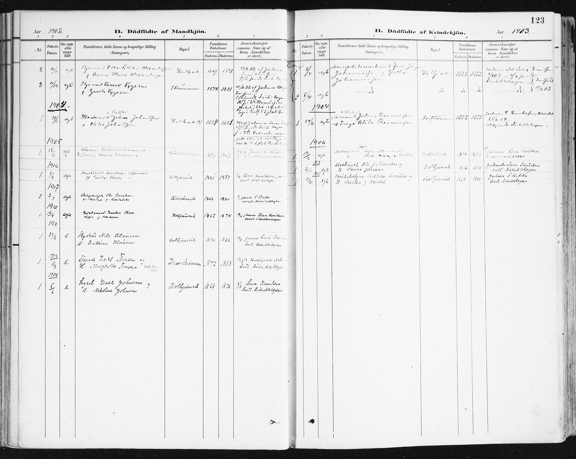 Hisøy sokneprestkontor, SAK/1111-0020/F/Fa/L0004: Parish register (official) no. A 4, 1895-1917, p. 123