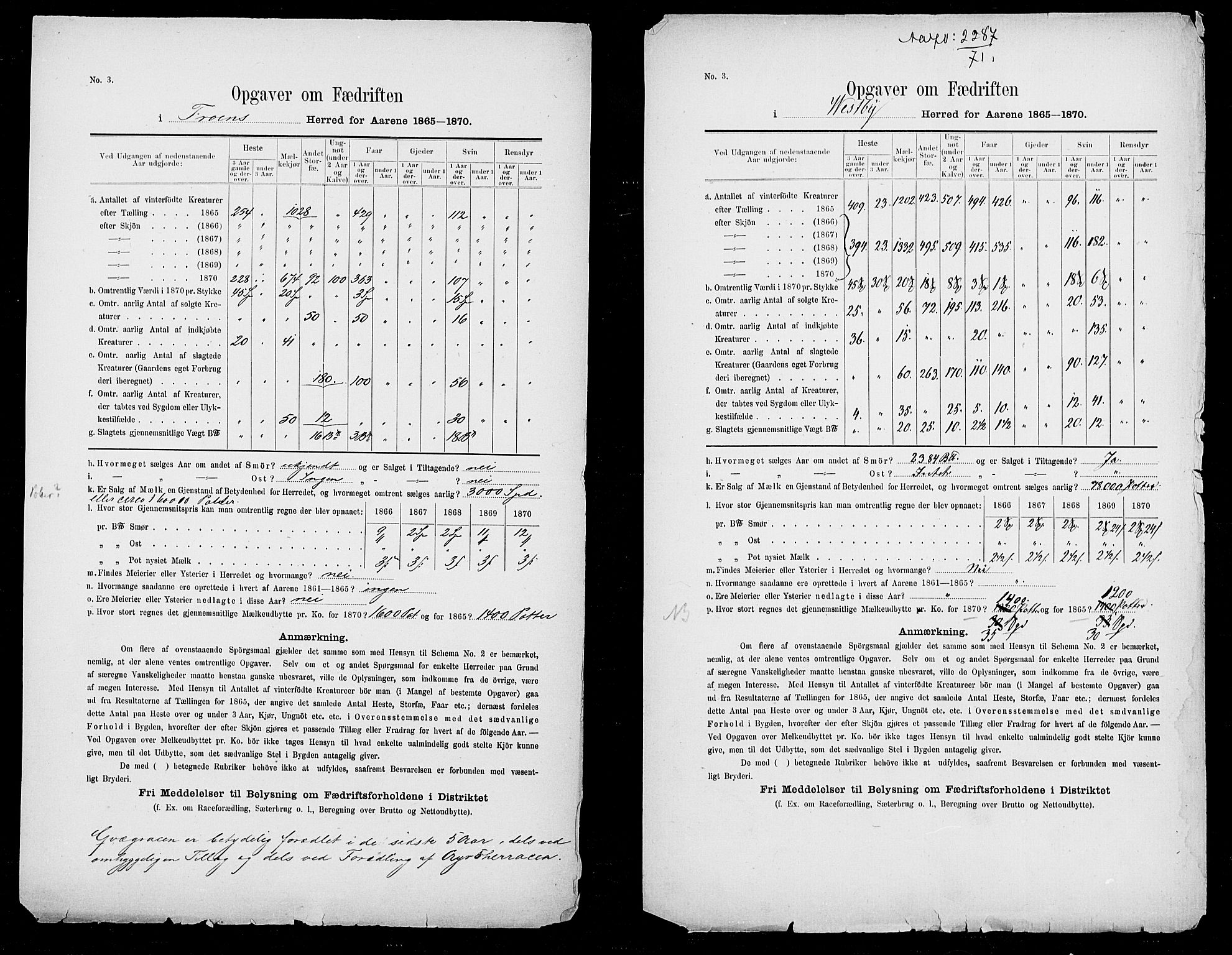 Statistisk sentralbyrå, Næringsøkonomiske emner, Generelt - Amtmennenes femårsberetninger, AV/RA-S-2233/F/Fa/L0022: --, 1865-1870, p. 7