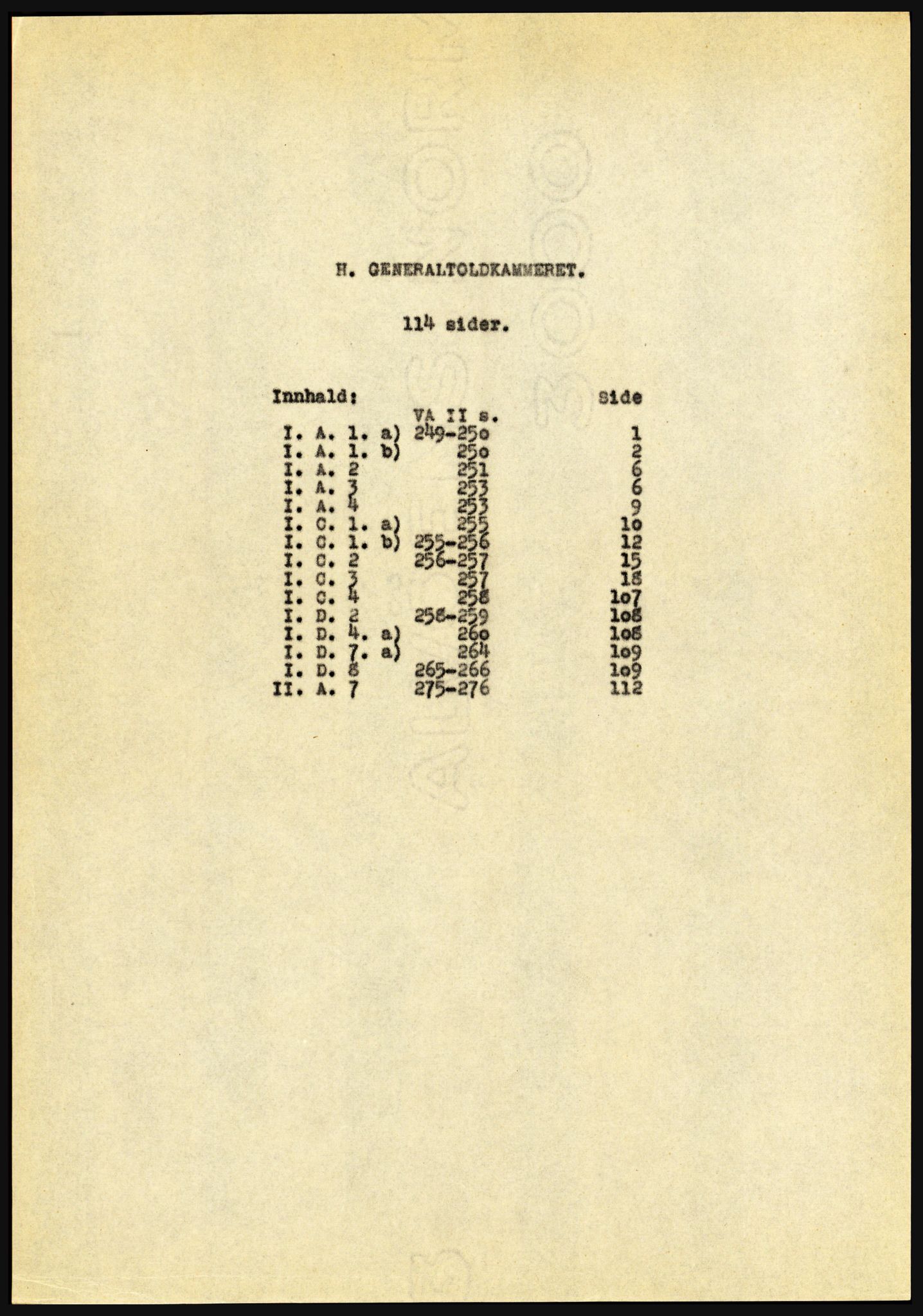 Riksarkivet, Seksjon for eldre arkiv og spesialsamlinger, AV/RA-EA-6797/H/Ha, 1953
