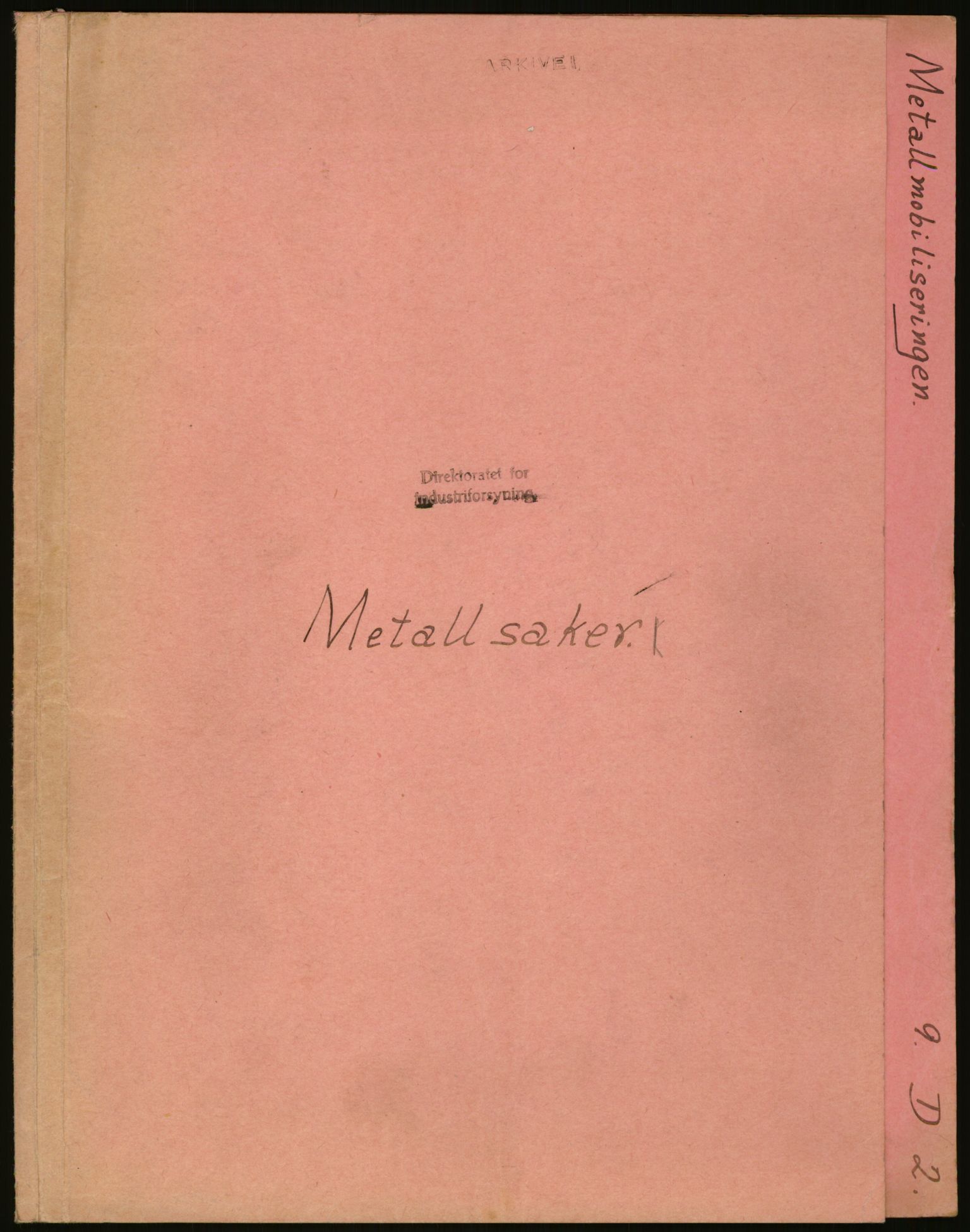 Direktoratet for industriforsyning, Sekretariatet, RA/S-4153/D/Df/L0054: 9. Metallkontoret, 1940-1945, p. 773