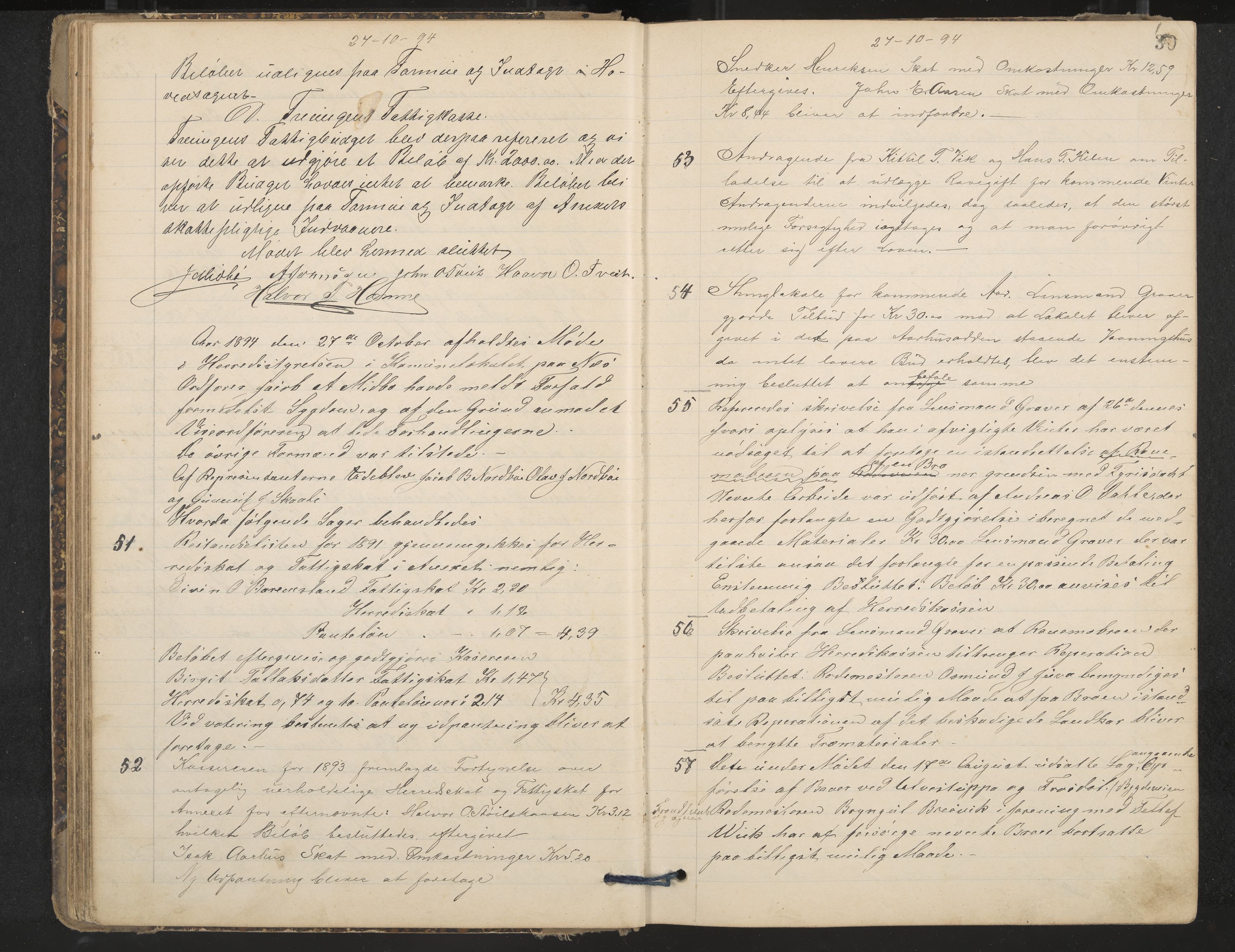 Nissedal formannskap og sentraladministrasjon, IKAK/0830021-1/A/L0003: Møtebok, 1892-1904, p. 30