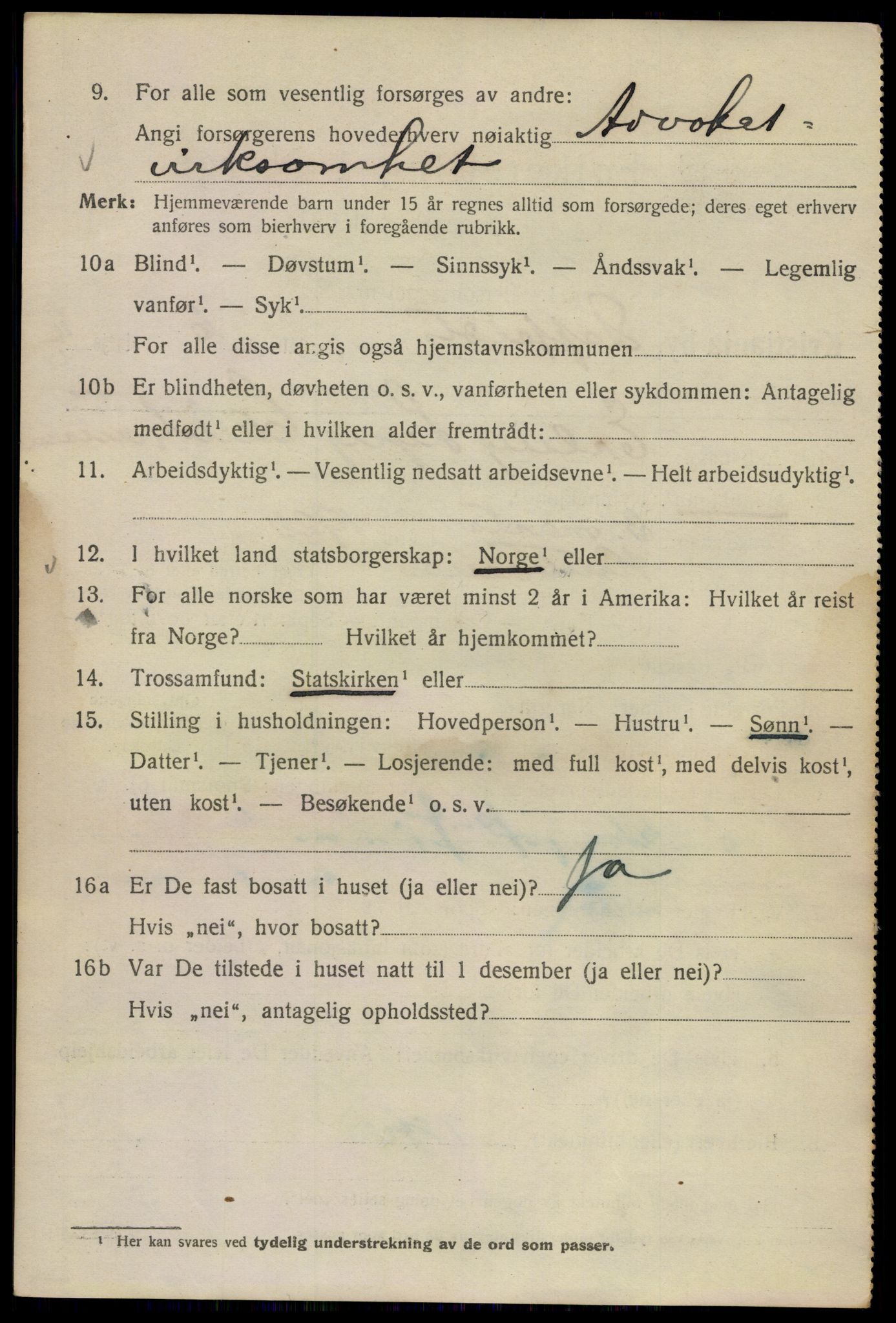 SAO, 1920 census for Kristiania, 1920, p. 536182