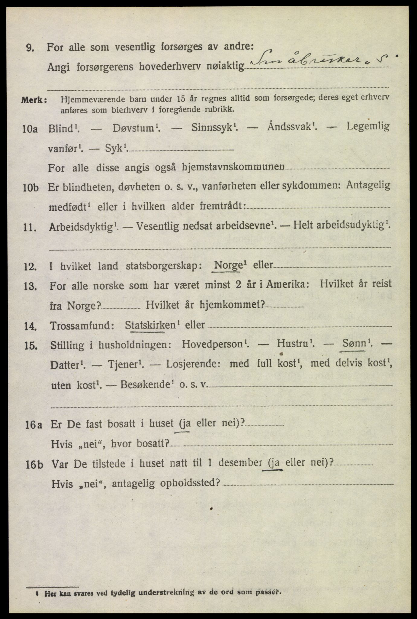 SAH, 1920 census for Brandval, 1920, p. 7281