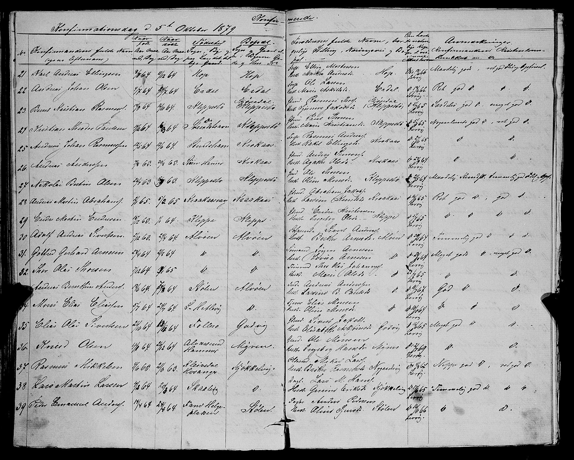 Askøy Sokneprestembete, SAB/A-74101/H/Ha/Hab/Haba/L0006: Parish register (copy) no. A 6, 1861-1881