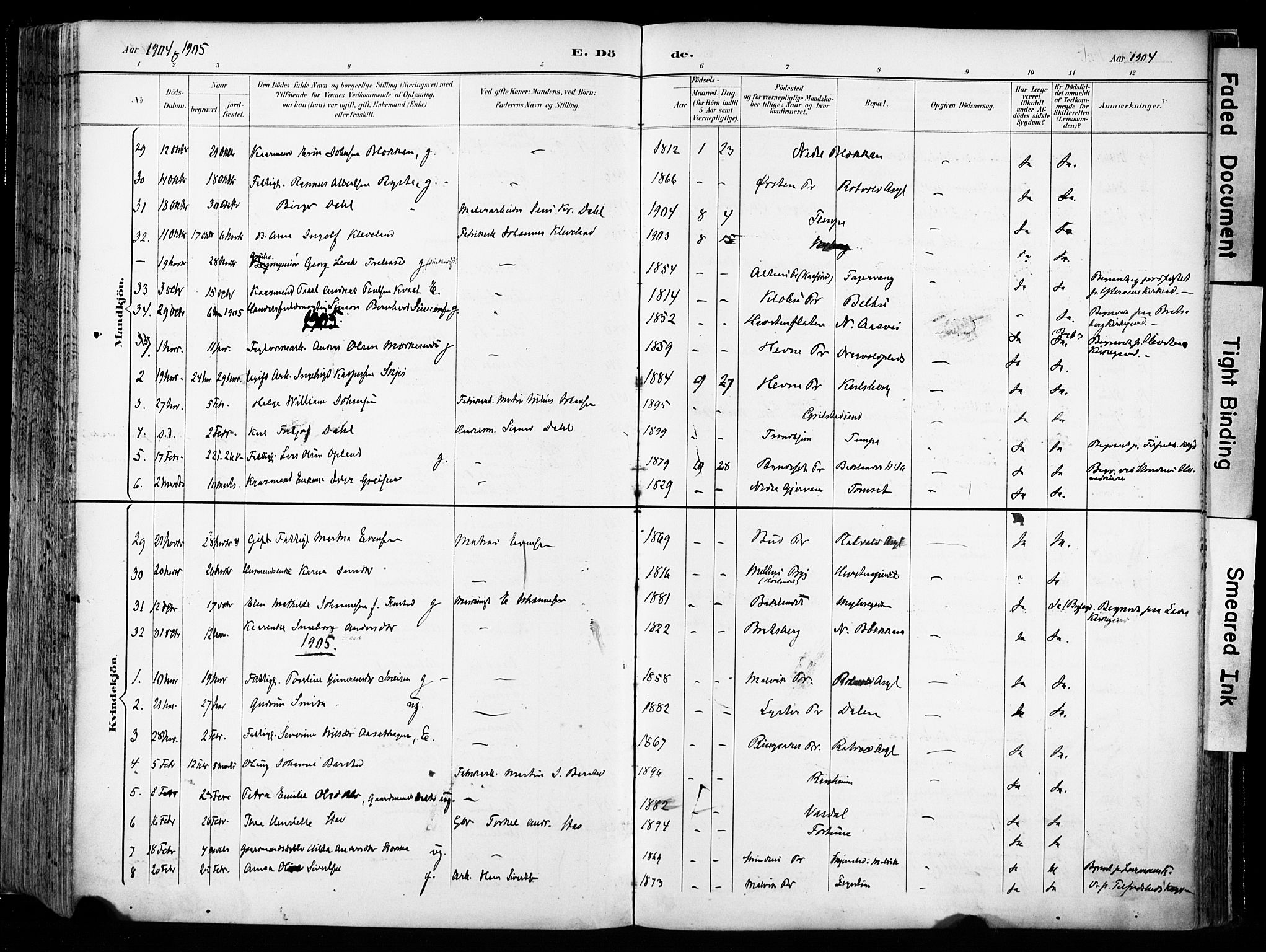 Ministerialprotokoller, klokkerbøker og fødselsregistre - Sør-Trøndelag, AV/SAT-A-1456/606/L0301: Parish register (official) no. 606A16, 1894-1907