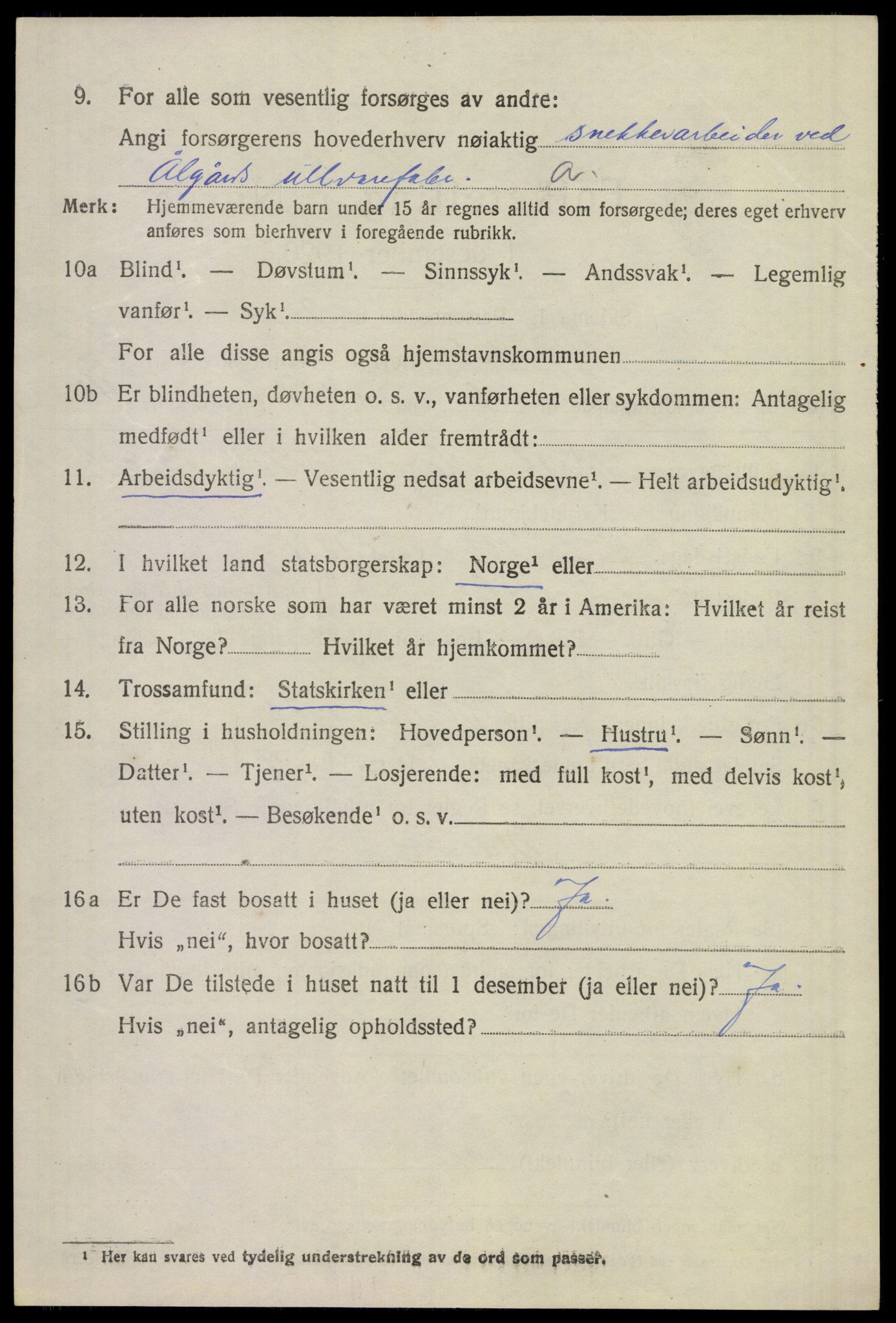 SAST, 1920 census for Gjesdal, 1920, p. 2129