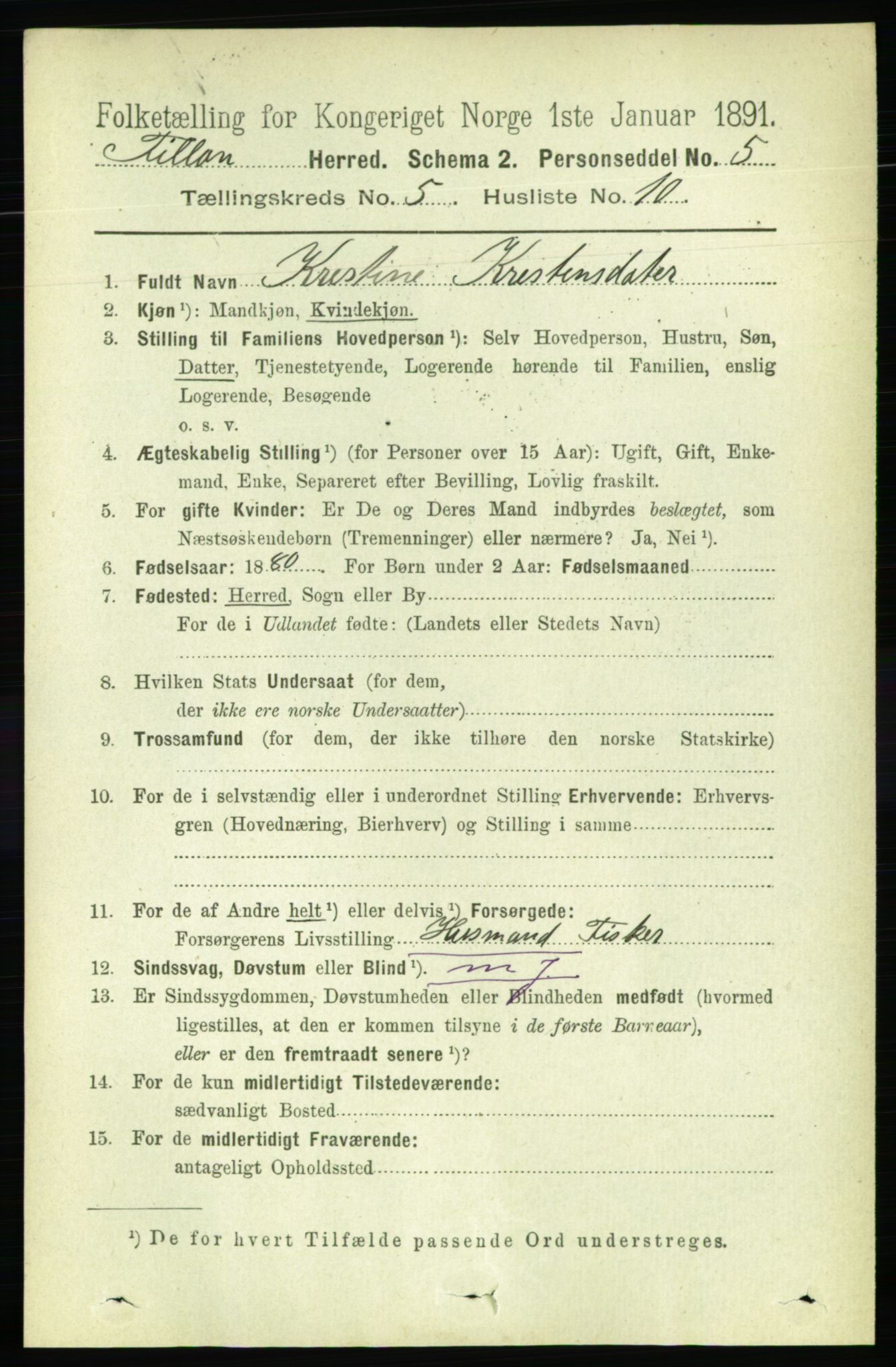 RA, 1891 census for 1616 Fillan, 1891, p. 1049