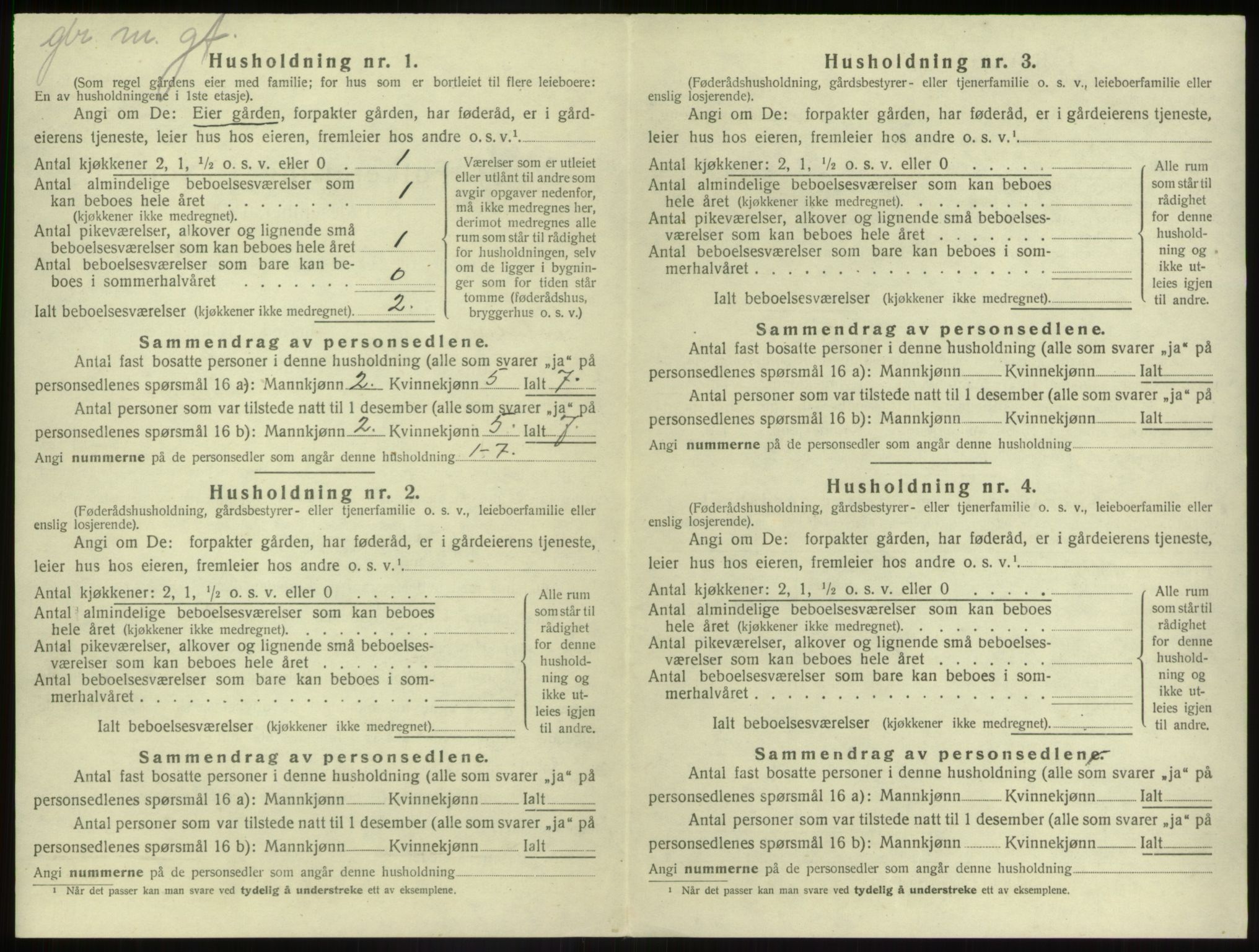 SAB, 1920 census for Jølster, 1920, p. 613