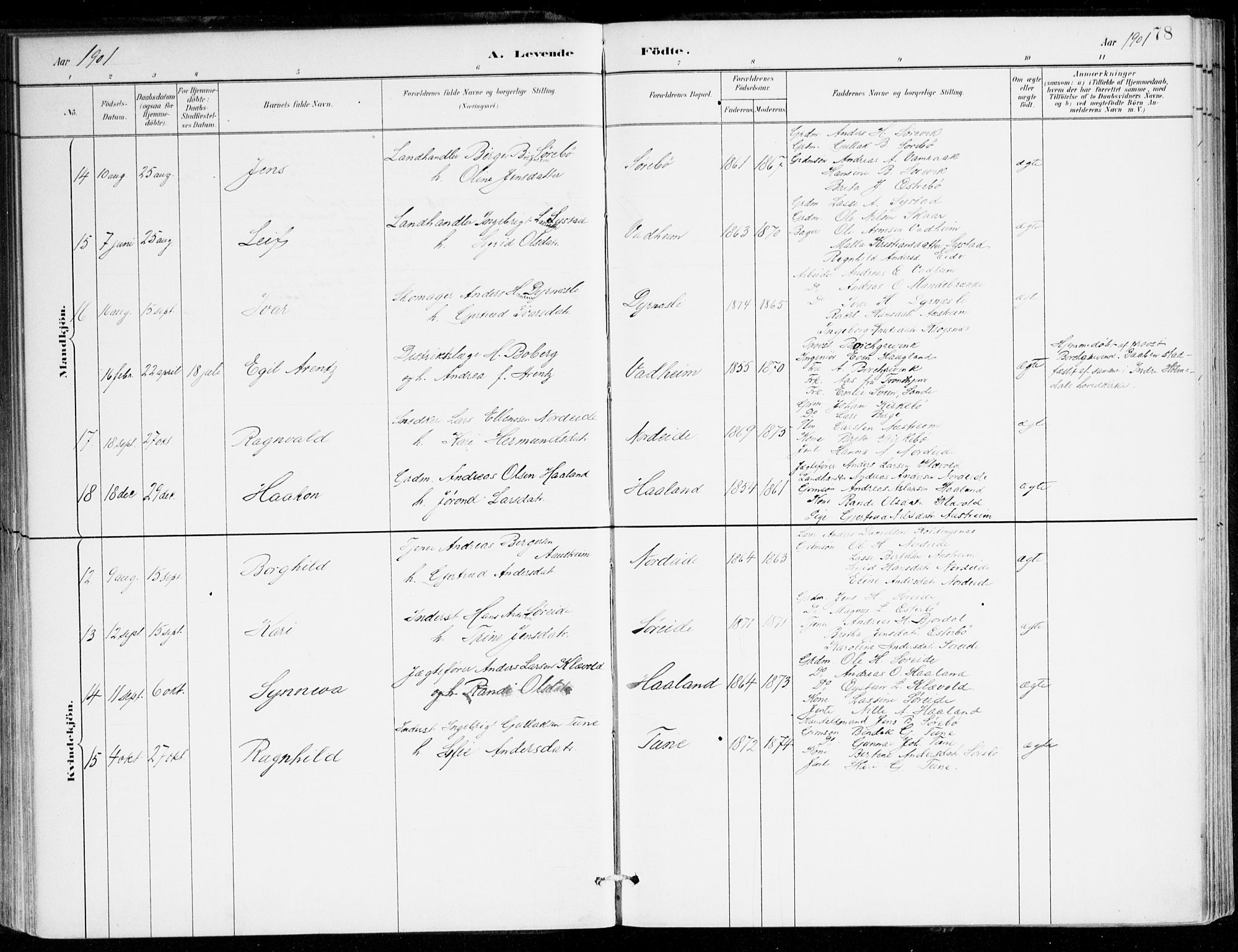 Lavik sokneprestembete, SAB/A-80901: Parish register (official) no. C 1, 1882-1904, p. 78