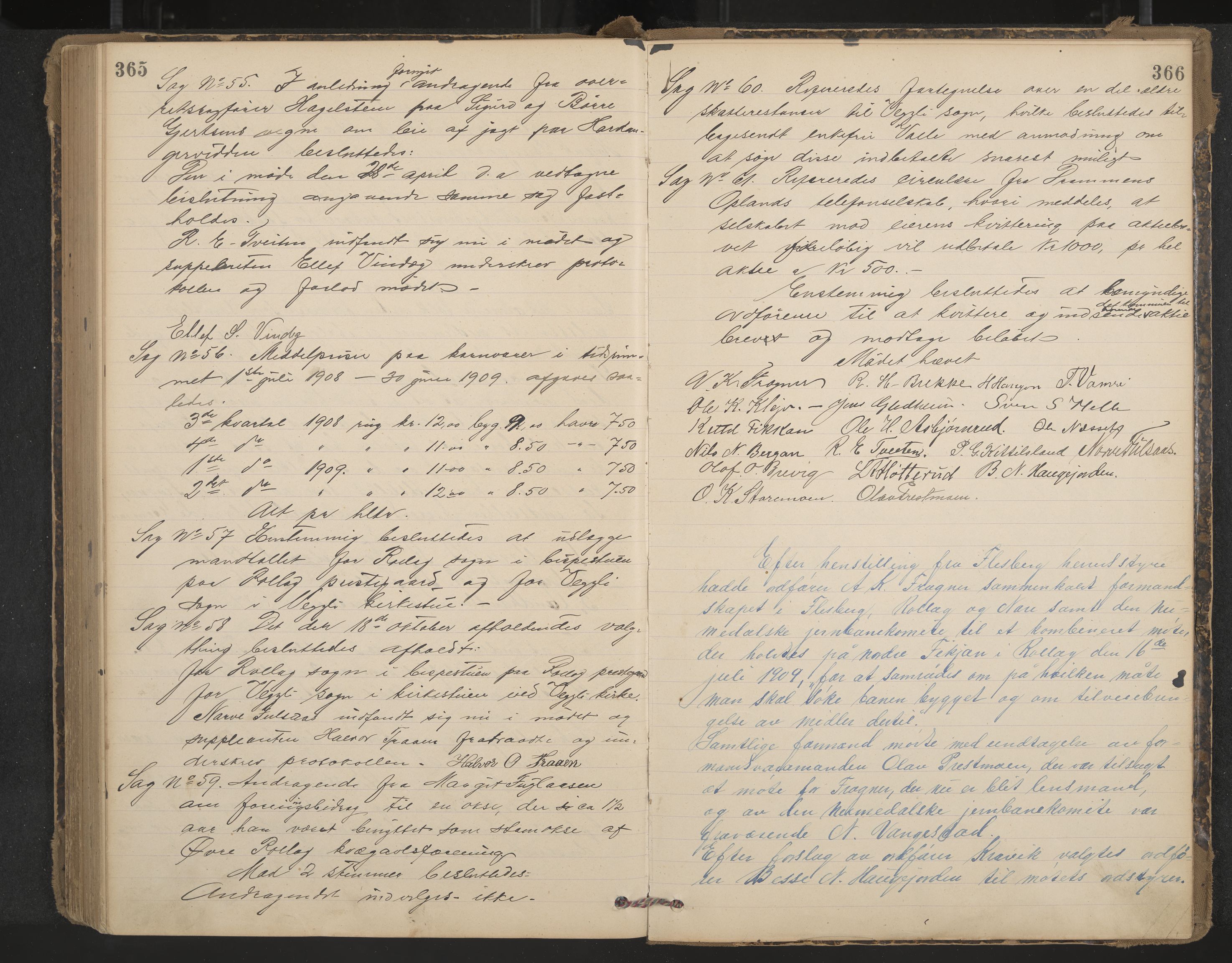 Rollag formannskap og sentraladministrasjon, IKAK/0632021-2/A/Aa/L0004: Møtebok, 1897-1909, p. 365-366