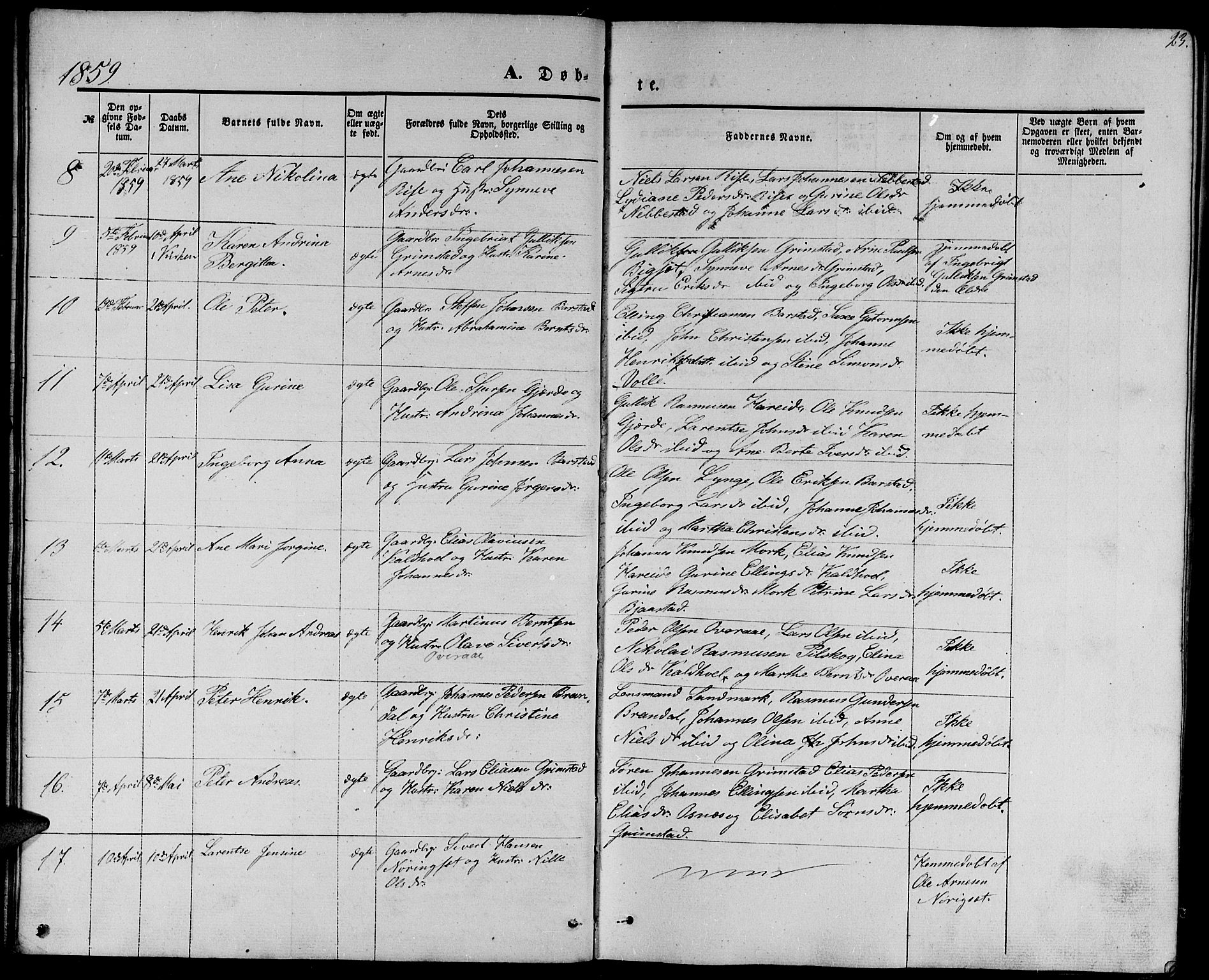 Ministerialprotokoller, klokkerbøker og fødselsregistre - Møre og Romsdal, SAT/A-1454/510/L0124: Parish register (copy) no. 510C01, 1854-1877, p. 23