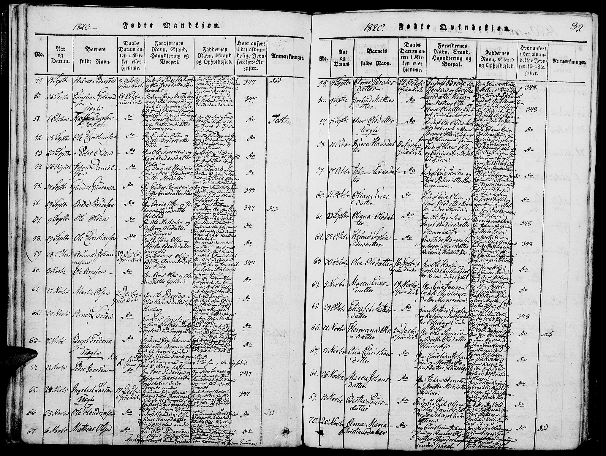 Grue prestekontor, AV/SAH-PREST-036/H/Ha/Hab/L0002: Parish register (copy) no. 2, 1815-1841, p. 32