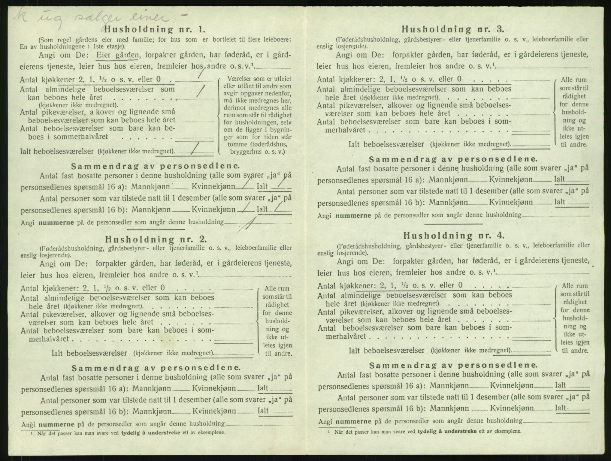 SAT, 1920 census for Bremsnes, 1920, p. 248