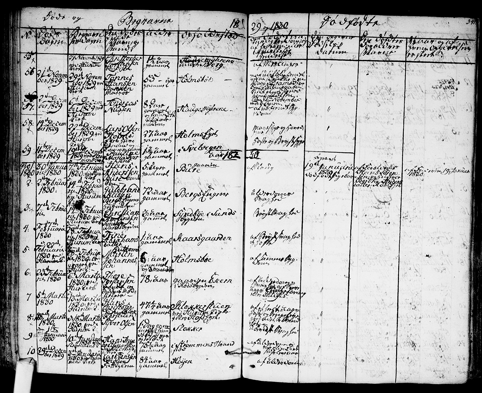 Hurum kirkebøker, SAKO/A-229/F/Fa/L0010: Parish register (official) no. 10, 1827-1846, p. 341
