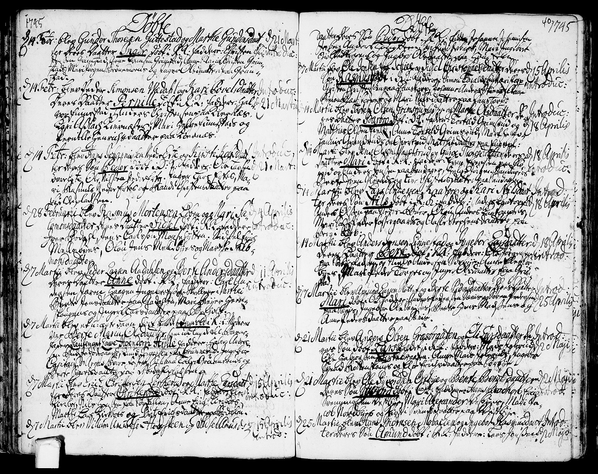 Rakkestad prestekontor Kirkebøker, AV/SAO-A-2008/F/Fa/L0002: Parish register (official) no. I 2, 1741-1751, p. 40