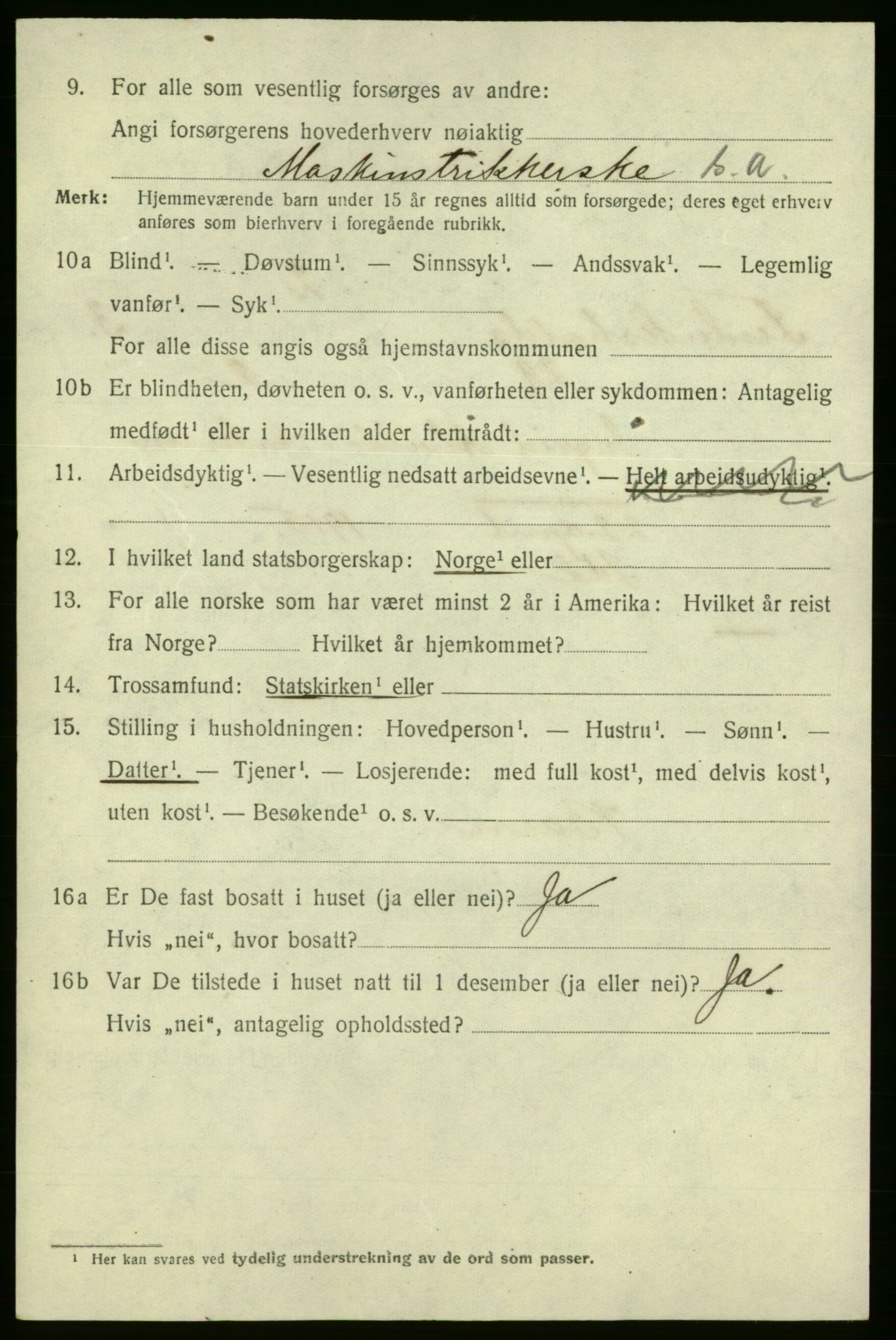 SAO, 1920 census for Fredrikshald, 1920, p. 11091