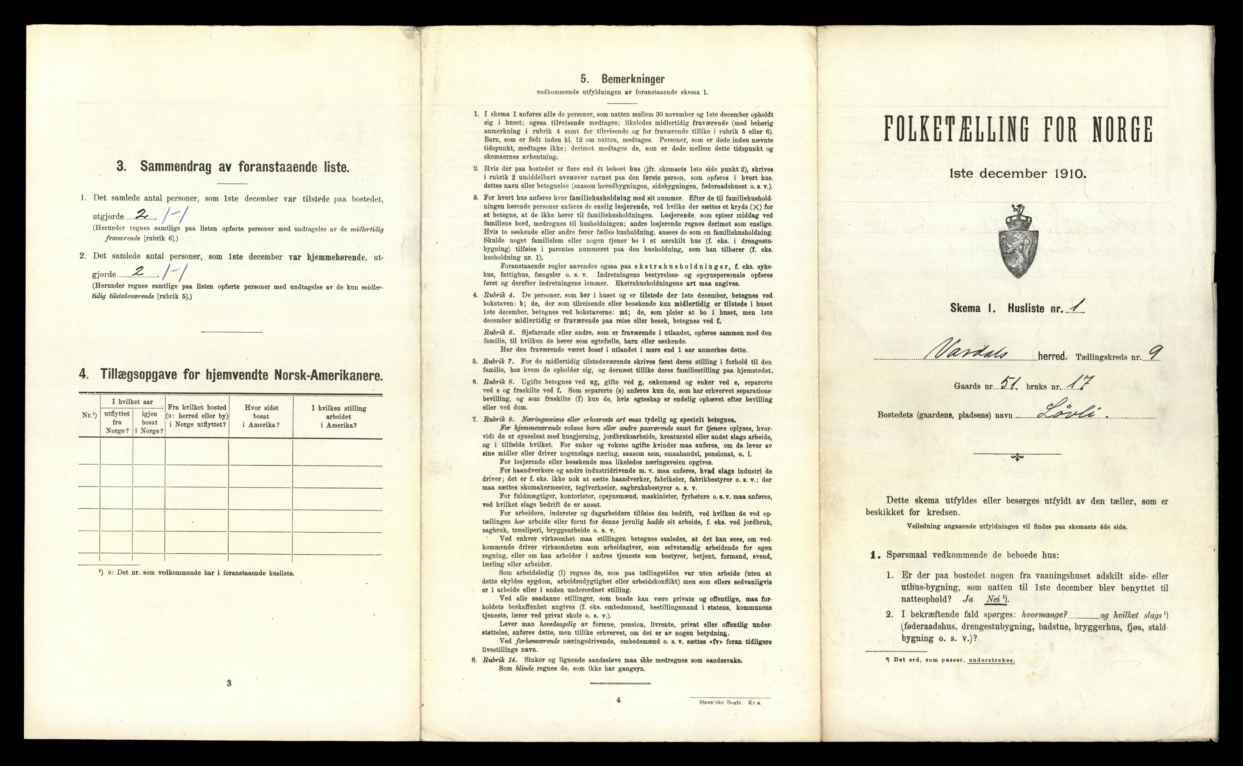 RA, 1910 census for Vardal, 1910, p. 1148