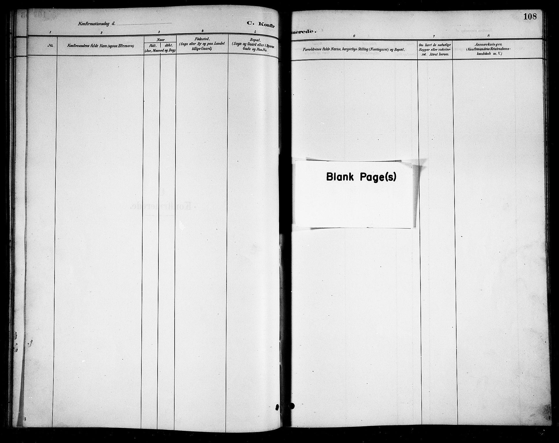 Ministerialprotokoller, klokkerbøker og fødselsregistre - Nordland, AV/SAT-A-1459/898/L1427: Parish register (copy) no. 898C02, 1887-1917, p. 108