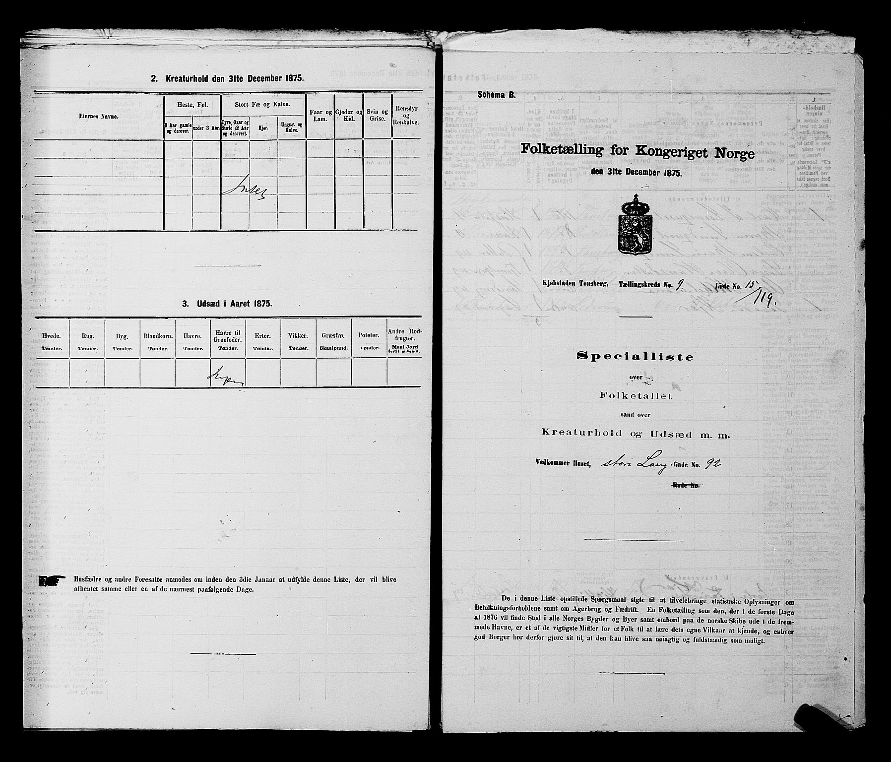 SAKO, 1875 census for 0705P Tønsberg, 1875, p. 295
