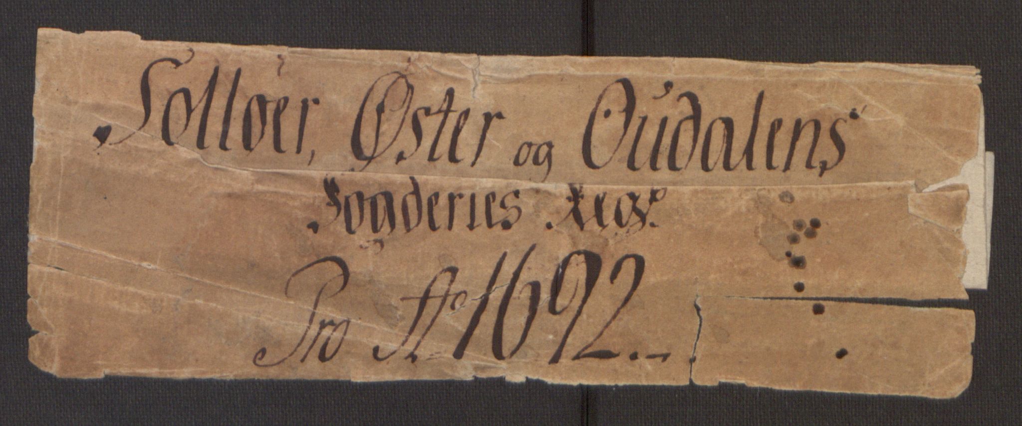Rentekammeret inntil 1814, Reviderte regnskaper, Fogderegnskap, RA/EA-4092/R13/L0830: Fogderegnskap Solør, Odal og Østerdal, 1692, p. 3