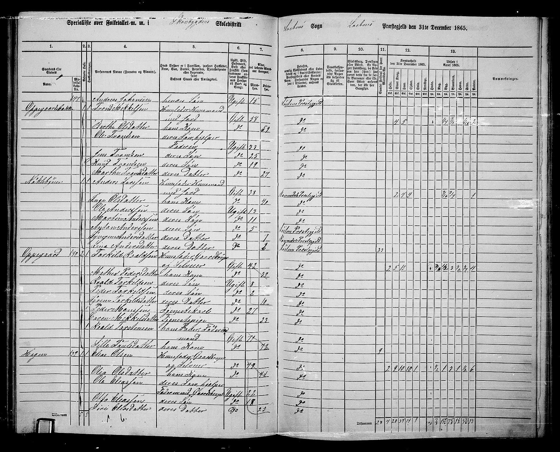 RA, 1865 census for Løten, 1865, p. 103