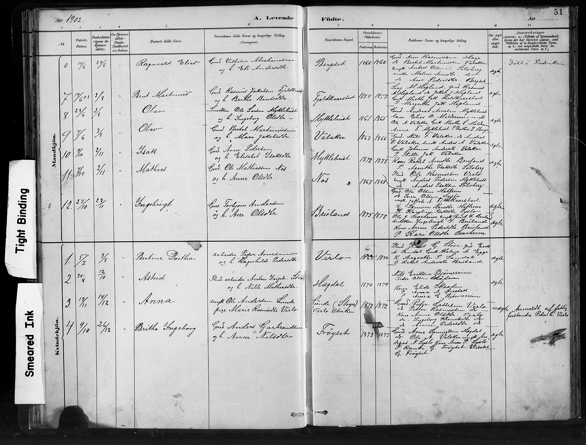 Innvik sokneprestembete, SAB/A-80501: Parish register (copy) no. C 3, 1883-1911, p. 51