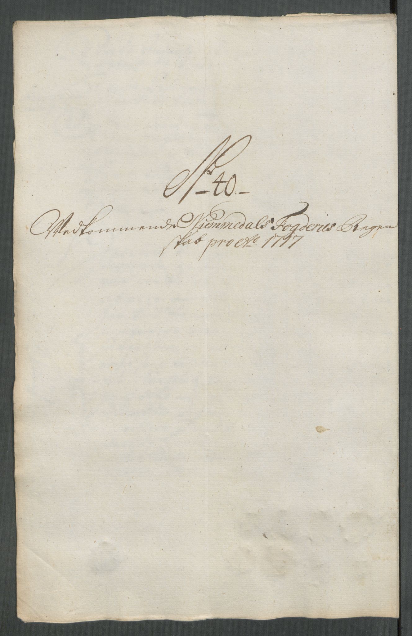 Rentekammeret inntil 1814, Reviderte regnskaper, Fogderegnskap, AV/RA-EA-4092/R64/L4438: Fogderegnskap Namdal, 1717, p. 249