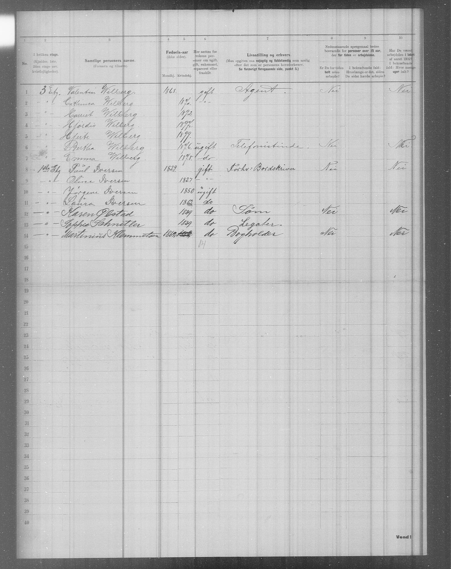 OBA, Municipal Census 1902 for Kristiania, 1902, p. 3870