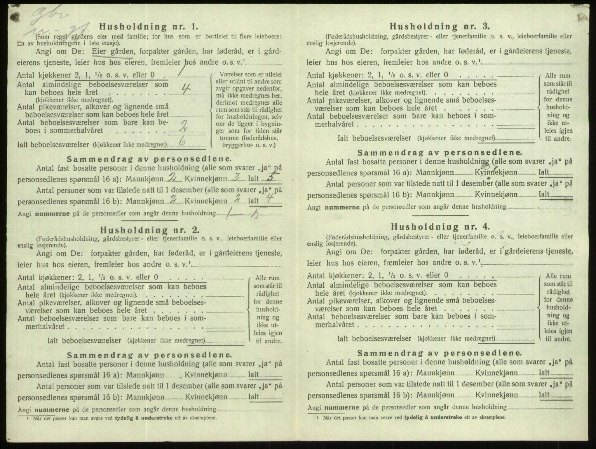 SAB, 1920 census for Gloppen, 1920, p. 566