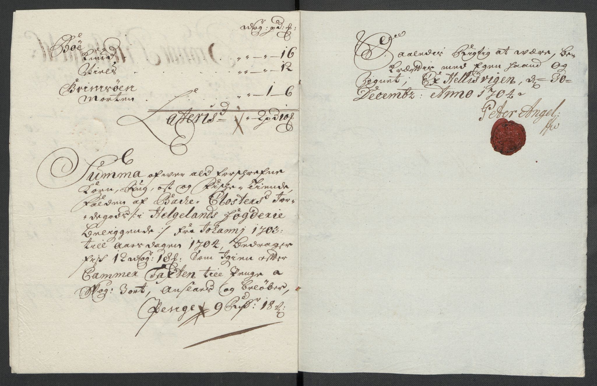 Rentekammeret inntil 1814, Reviderte regnskaper, Fogderegnskap, AV/RA-EA-4092/R65/L4508: Fogderegnskap Helgeland, 1702-1705, p. 236