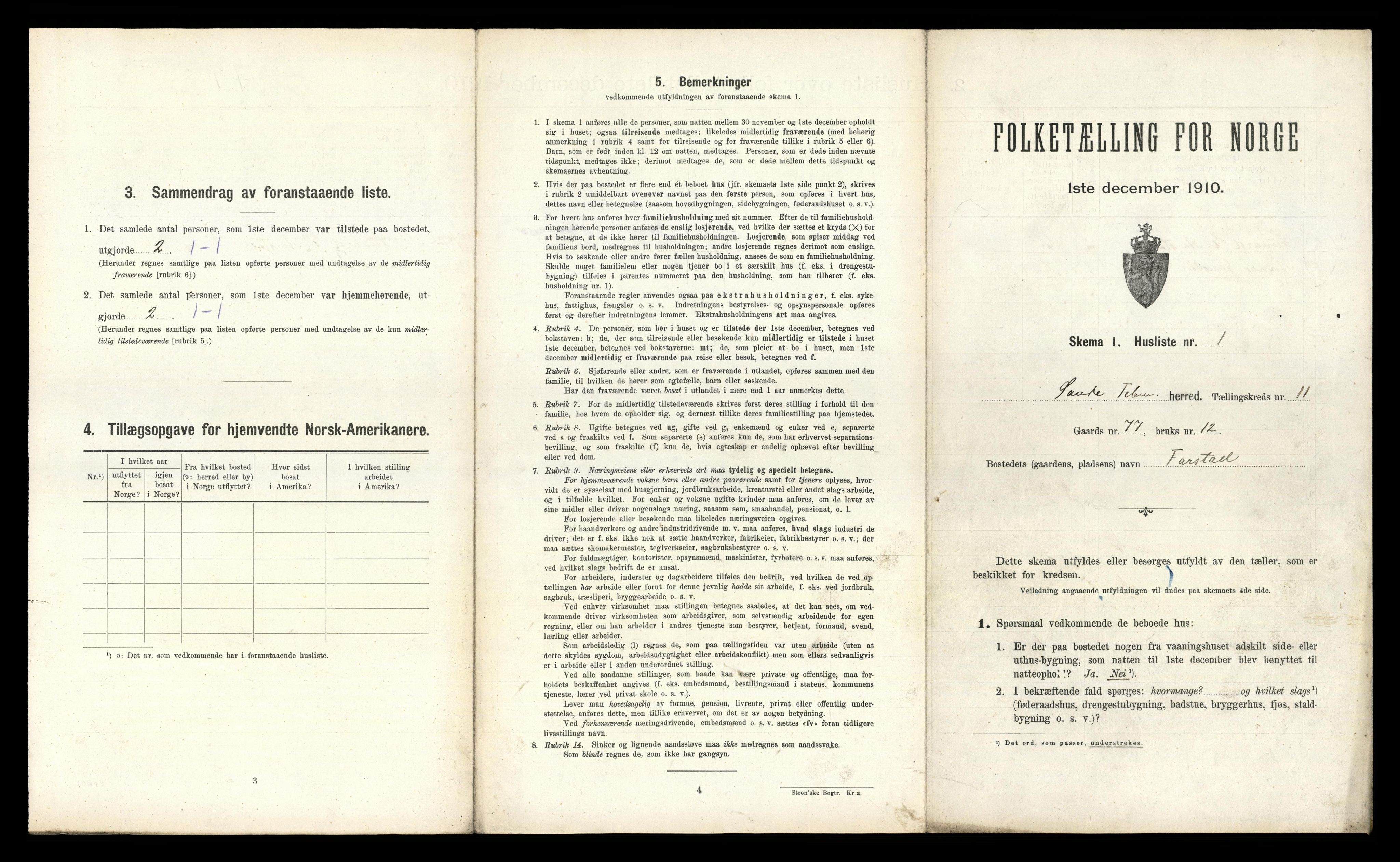 RA, 1910 census for Sauherad, 1910, p. 1145