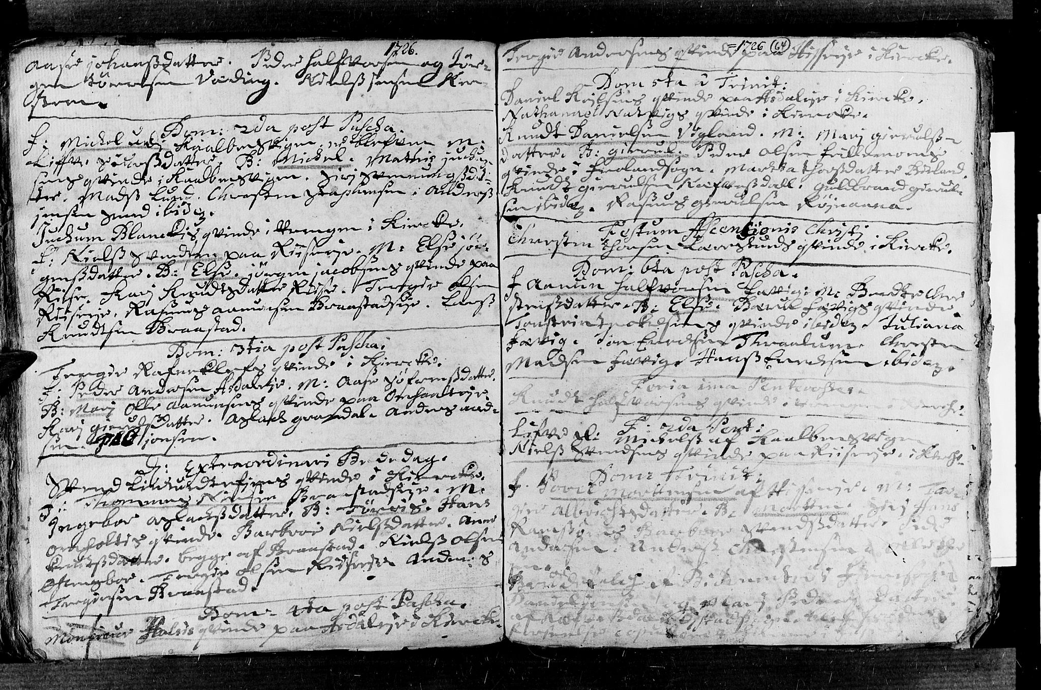 Øyestad sokneprestkontor, AV/SAK-1111-0049/F/Fa/L0003: Parish register (official) no. A 3, 1722-1730, p. 64