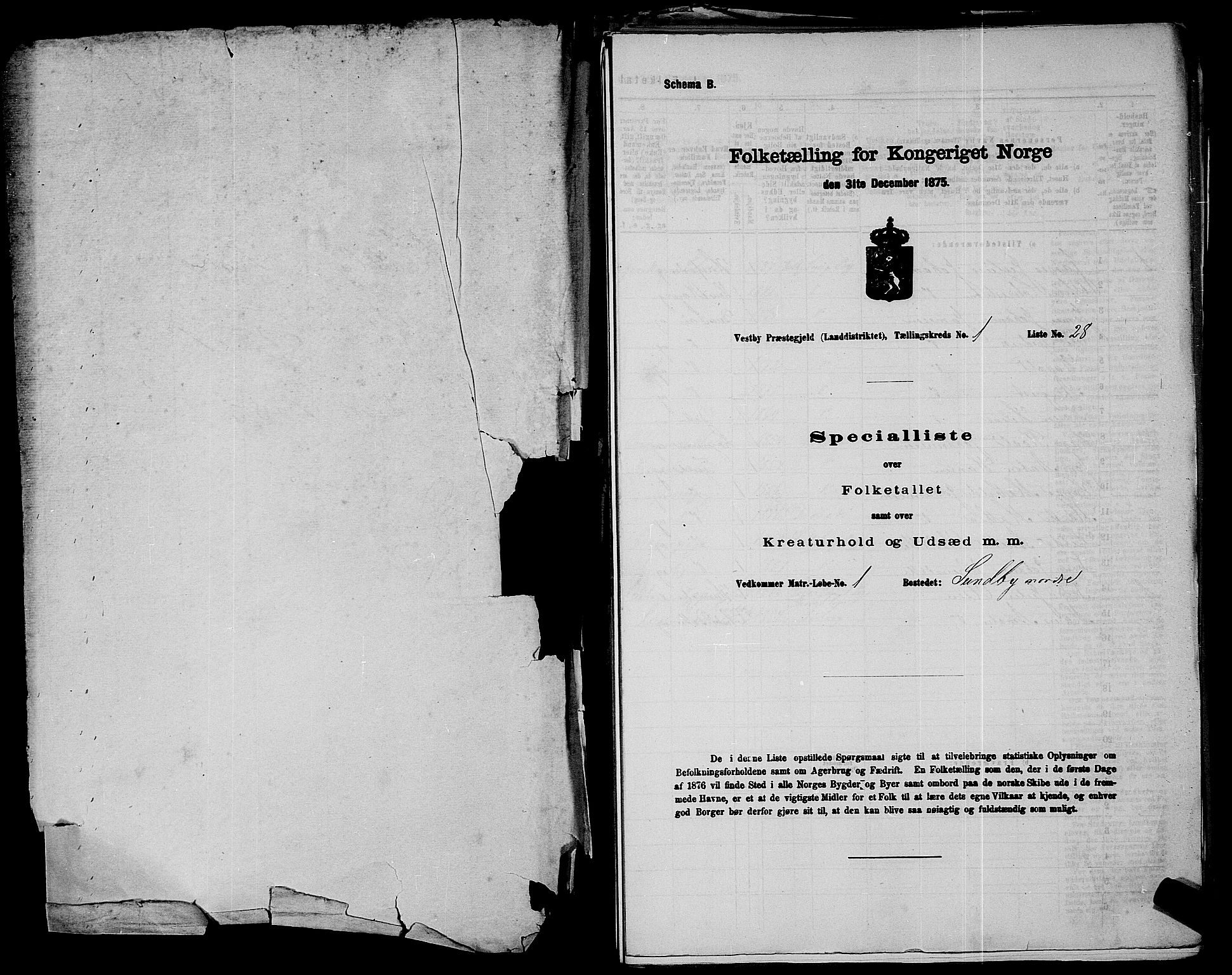 RA, 1875 census for 0211L Vestby/Vestby, Garder og Såner, 1875, p. 27