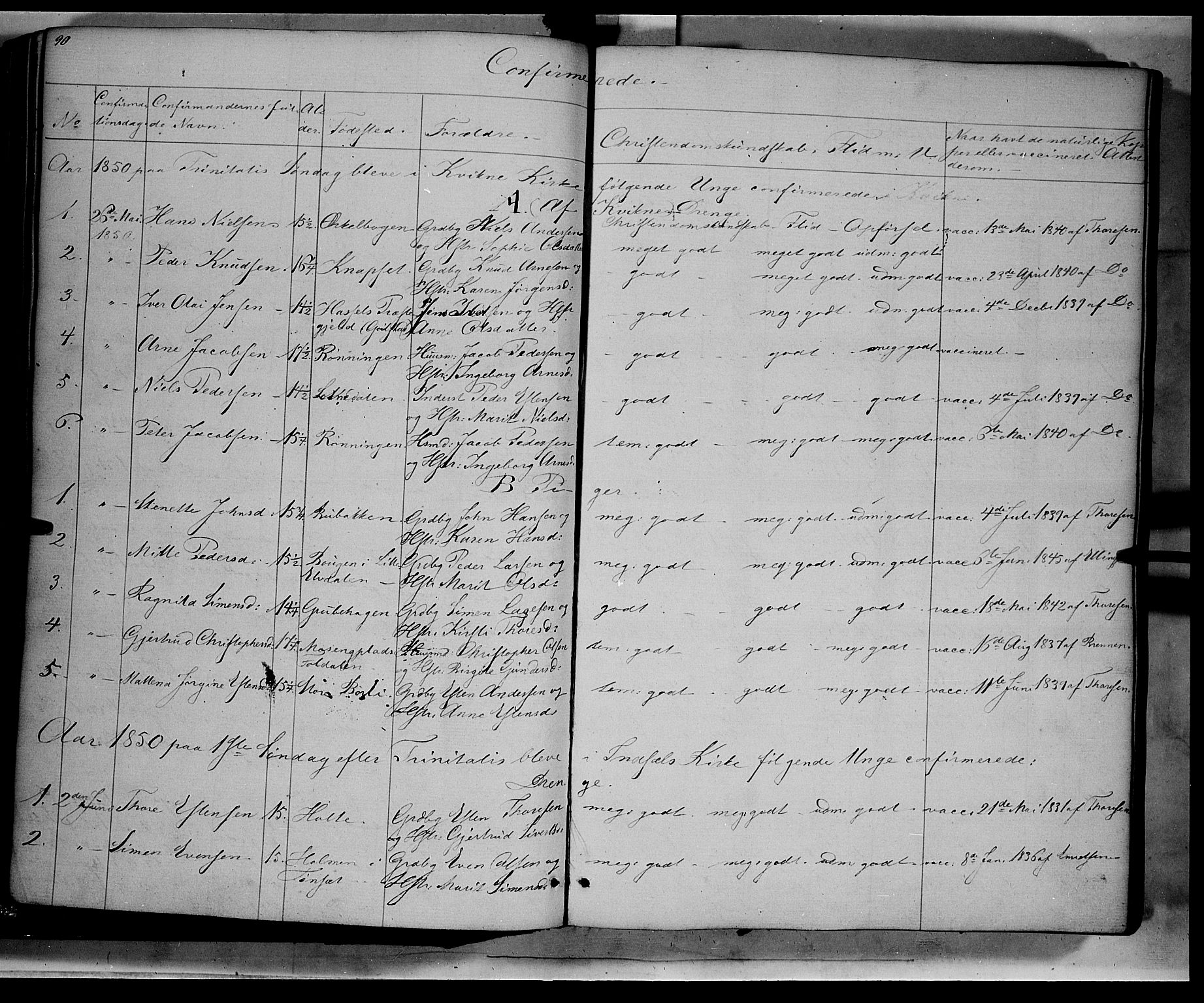 Kvikne prestekontor, SAH/PREST-064/H/Ha/Haa/L0005: Parish register (official) no. 5, 1841-1862, p. 90