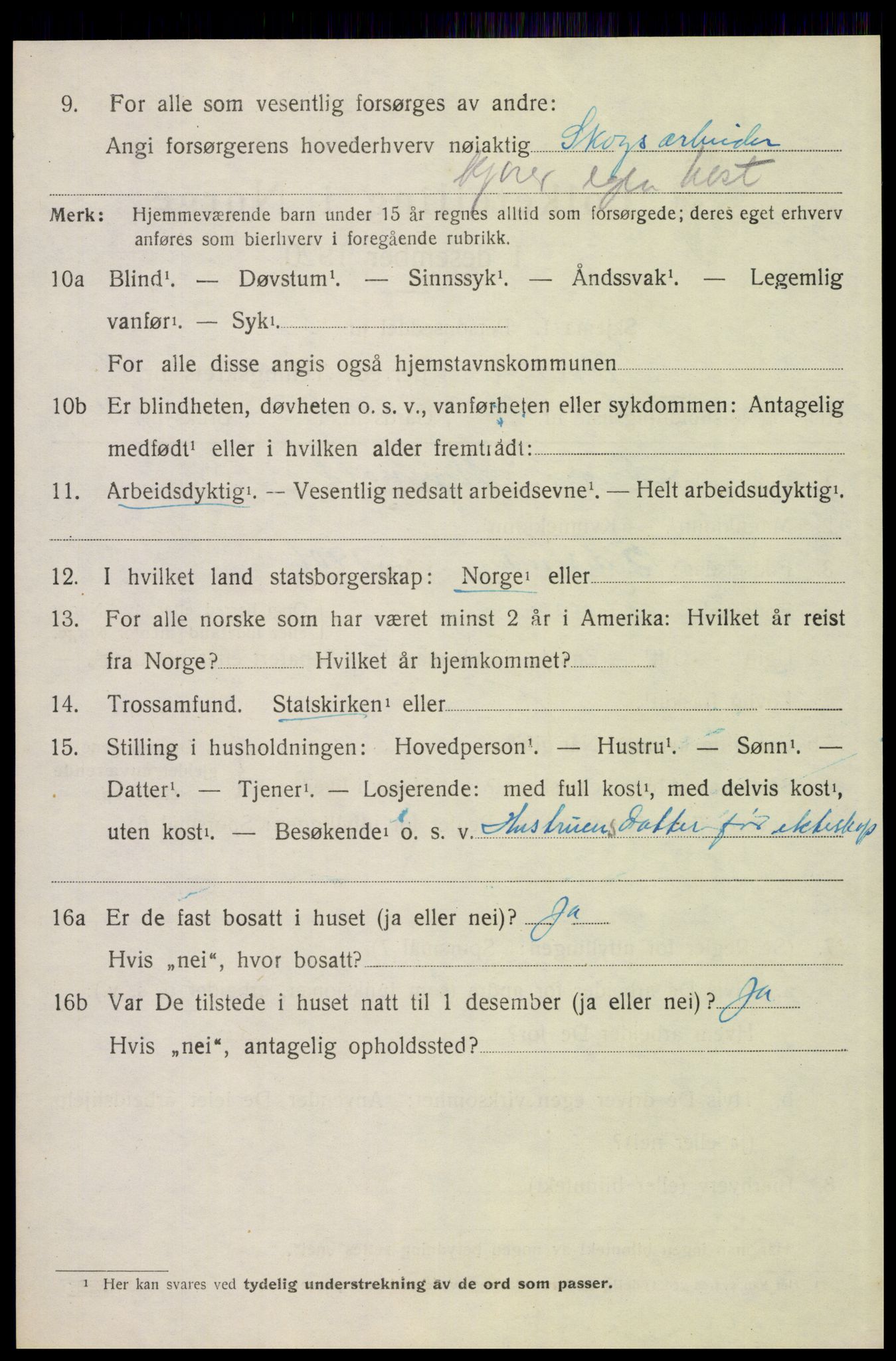 SAH, 1920 census for Elverum, 1920, p. 21193