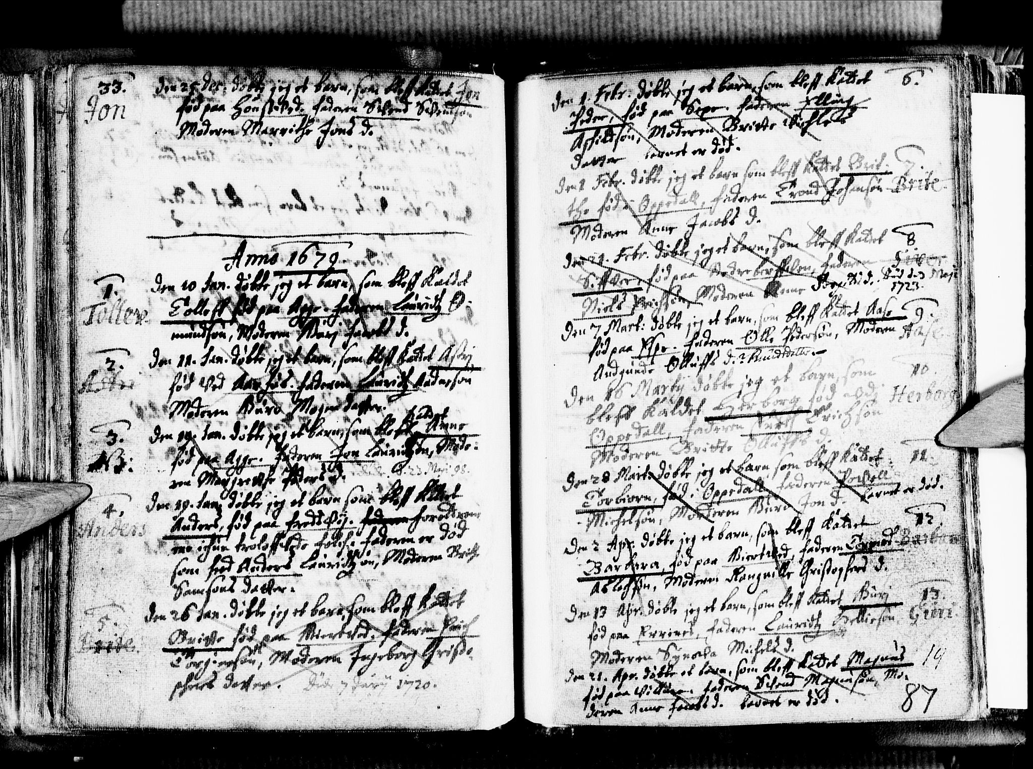 Ullensvang sokneprestembete, SAB/A-78701/H/Haa: Parish register (official) no. A 1 /1, 1669-1718, p. 87