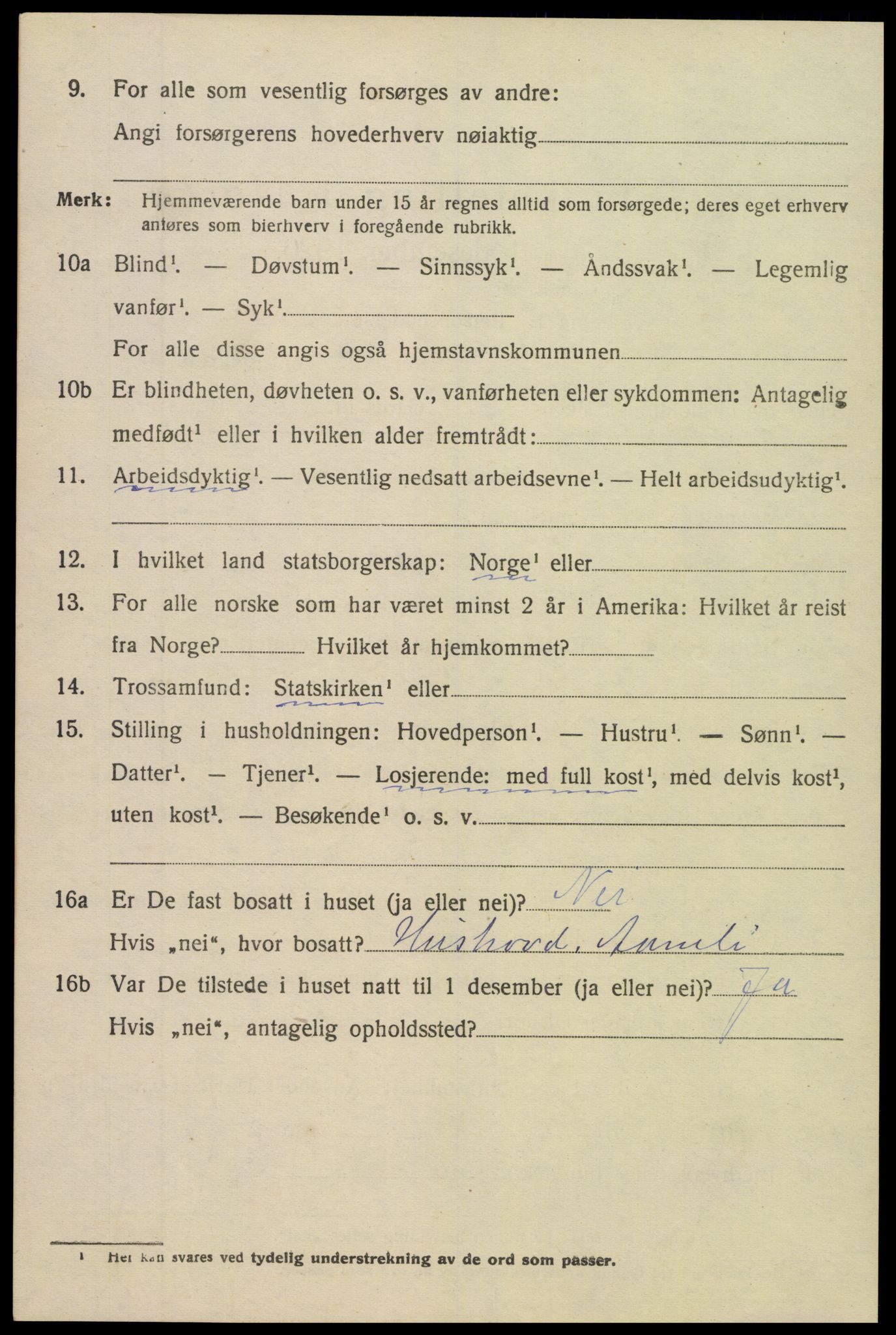 SAK, 1920 census for Holt, 1920, p. 5035