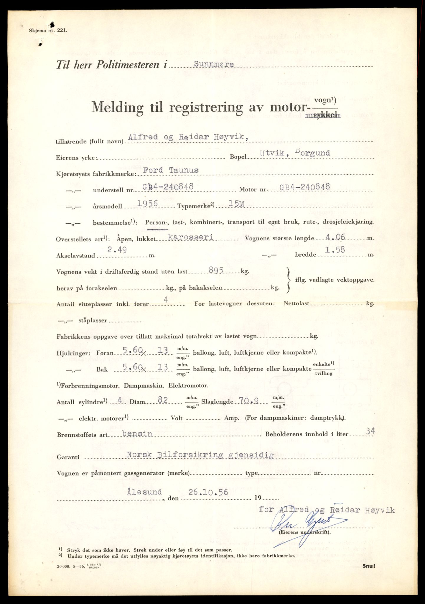 Møre og Romsdal vegkontor - Ålesund trafikkstasjon, SAT/A-4099/F/Fe/L0019: Registreringskort for kjøretøy T 10228 - T 10350, 1927-1998, p. 763