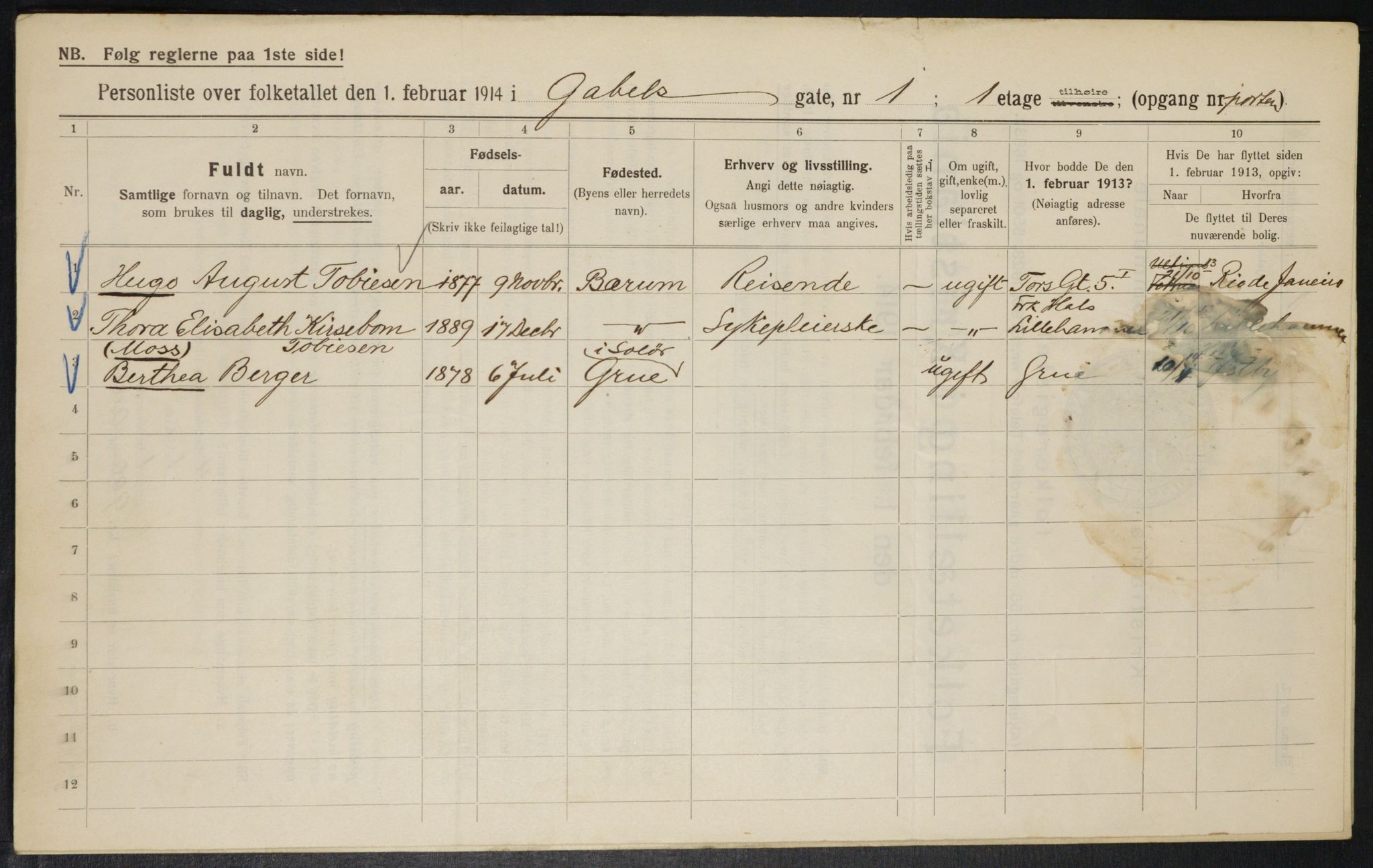 OBA, Municipal Census 1914 for Kristiania, 1914, p. 28669