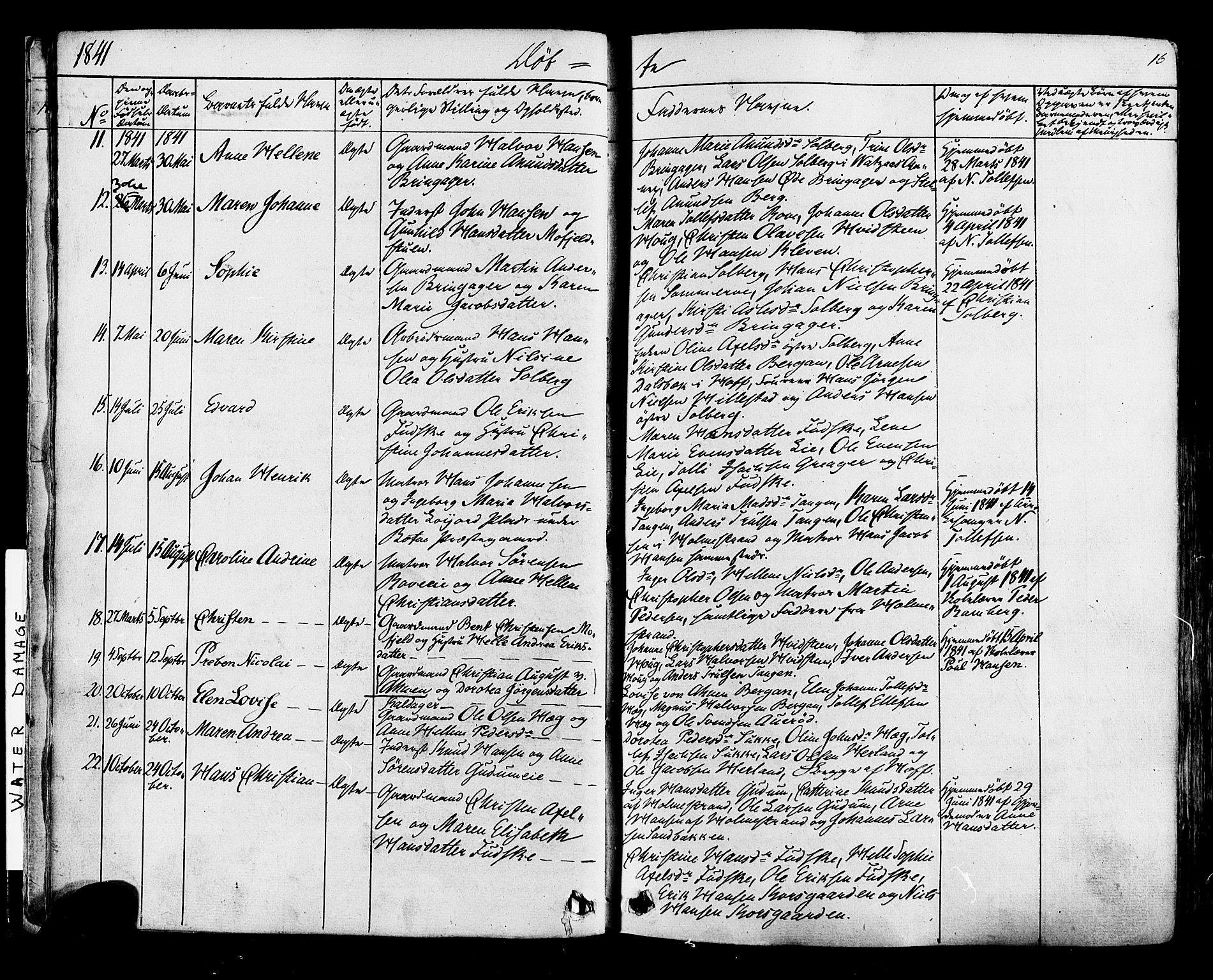 Botne kirkebøker, AV/SAKO-A-340/F/Fa/L0006: Parish register (official) no. I 6, 1836-1877, p. 16