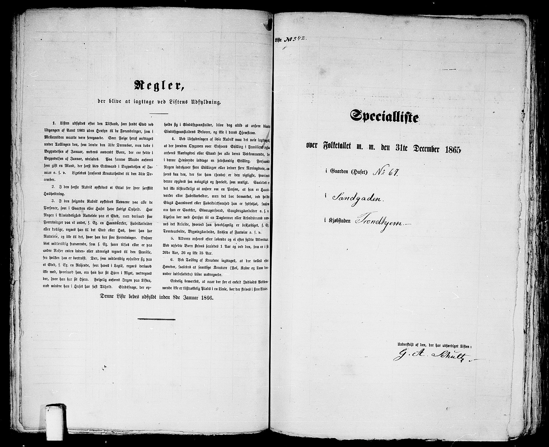 RA, 1865 census for Trondheim, 1865, p. 723