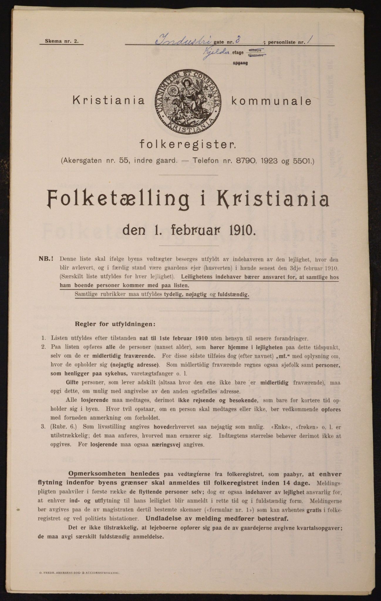 OBA, Municipal Census 1910 for Kristiania, 1910, p. 42270