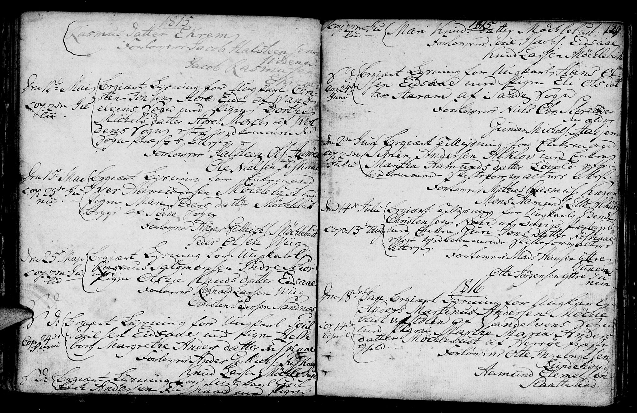 Ministerialprotokoller, klokkerbøker og fødselsregistre - Møre og Romsdal, SAT/A-1454/501/L0002: Parish register (official) no. 501A02, 1760-1816, p. 129