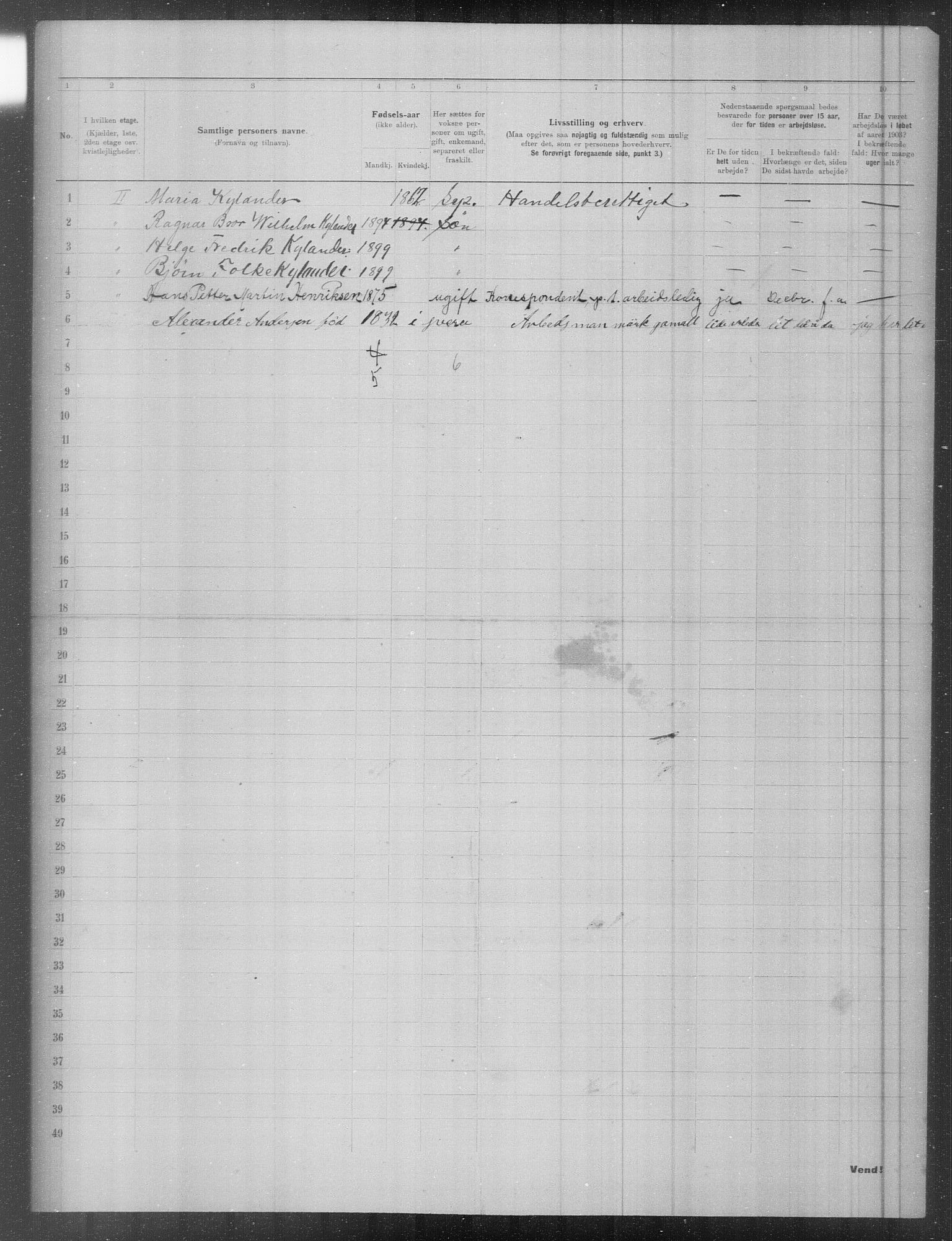 OBA, Municipal Census 1903 for Kristiania, 1903, p. 4566